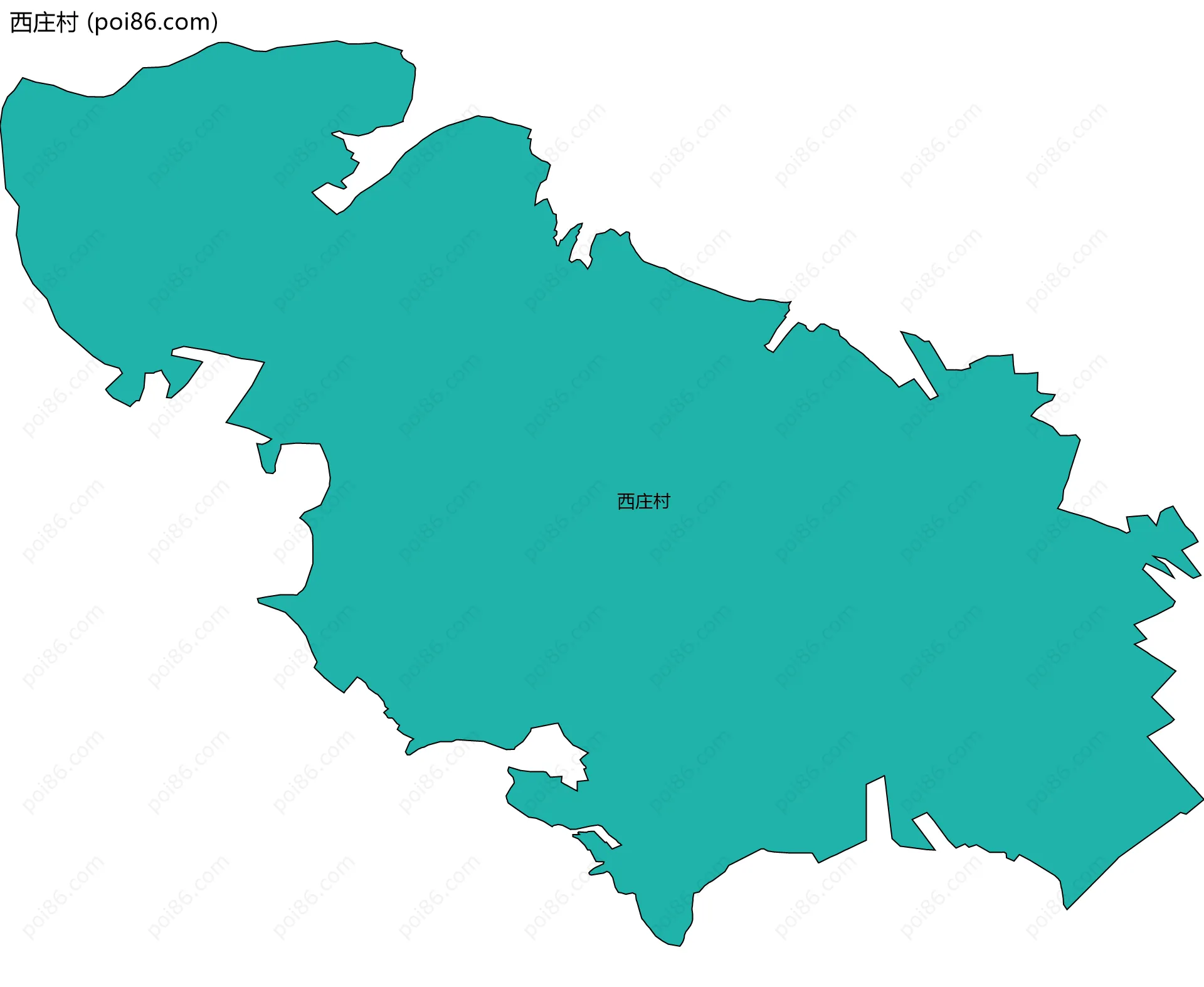 西庄村边界地图