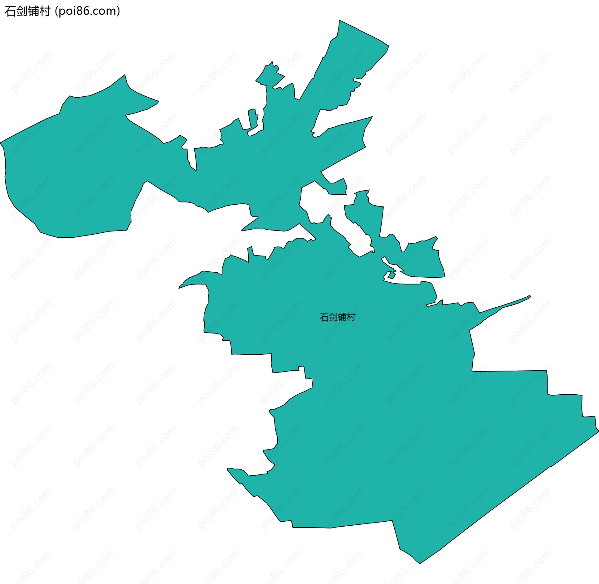 石剑铺村边界地图