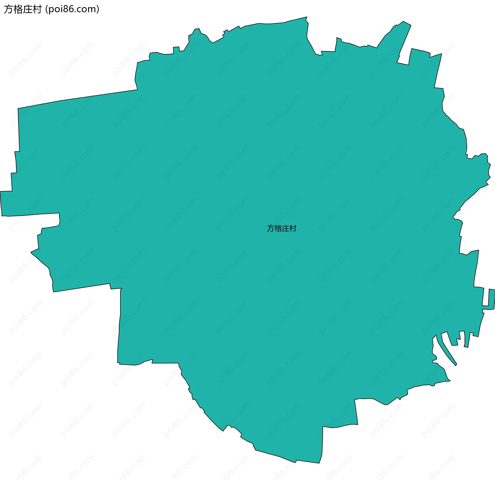 方格庄村边界地图