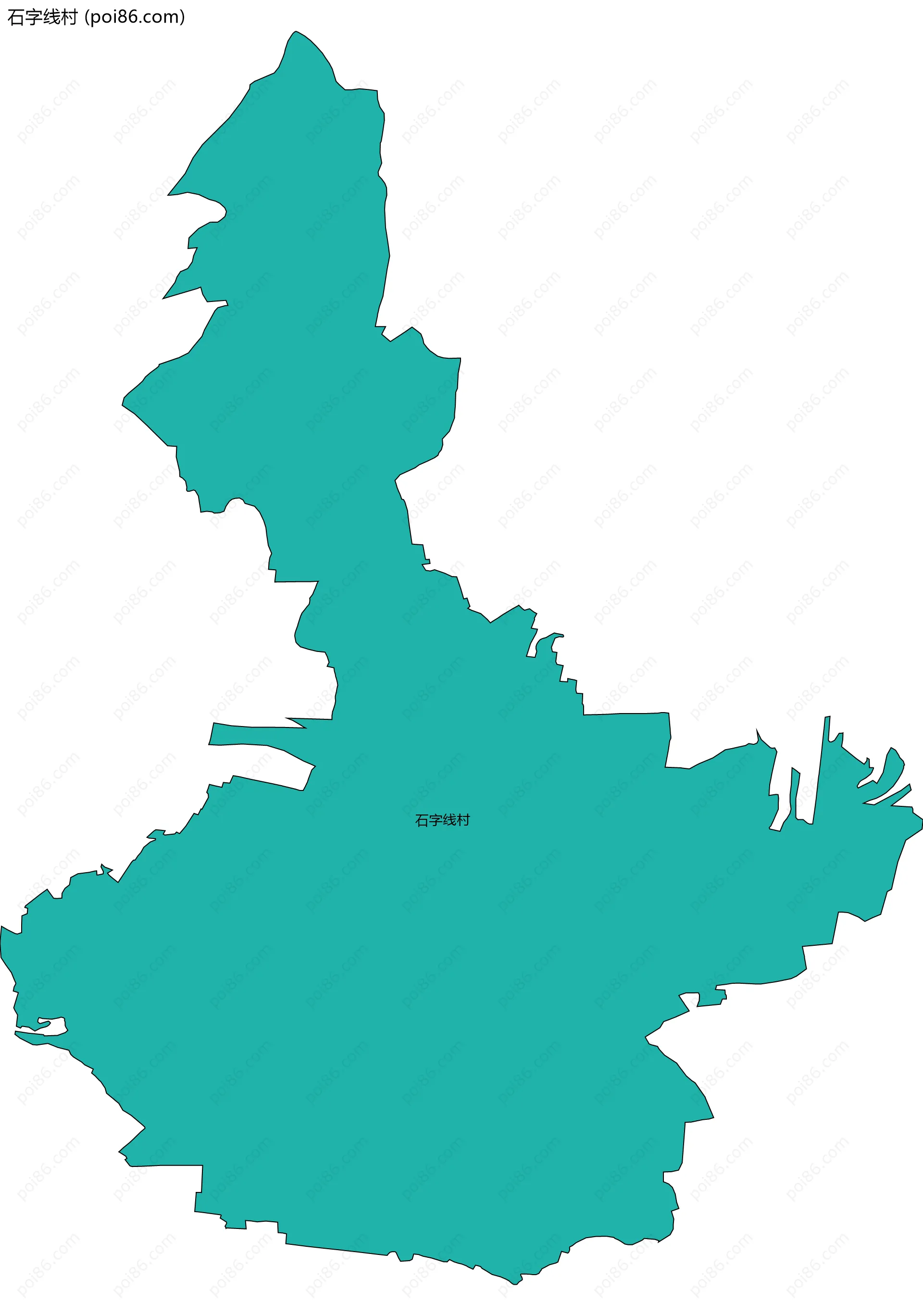 石字线村边界地图