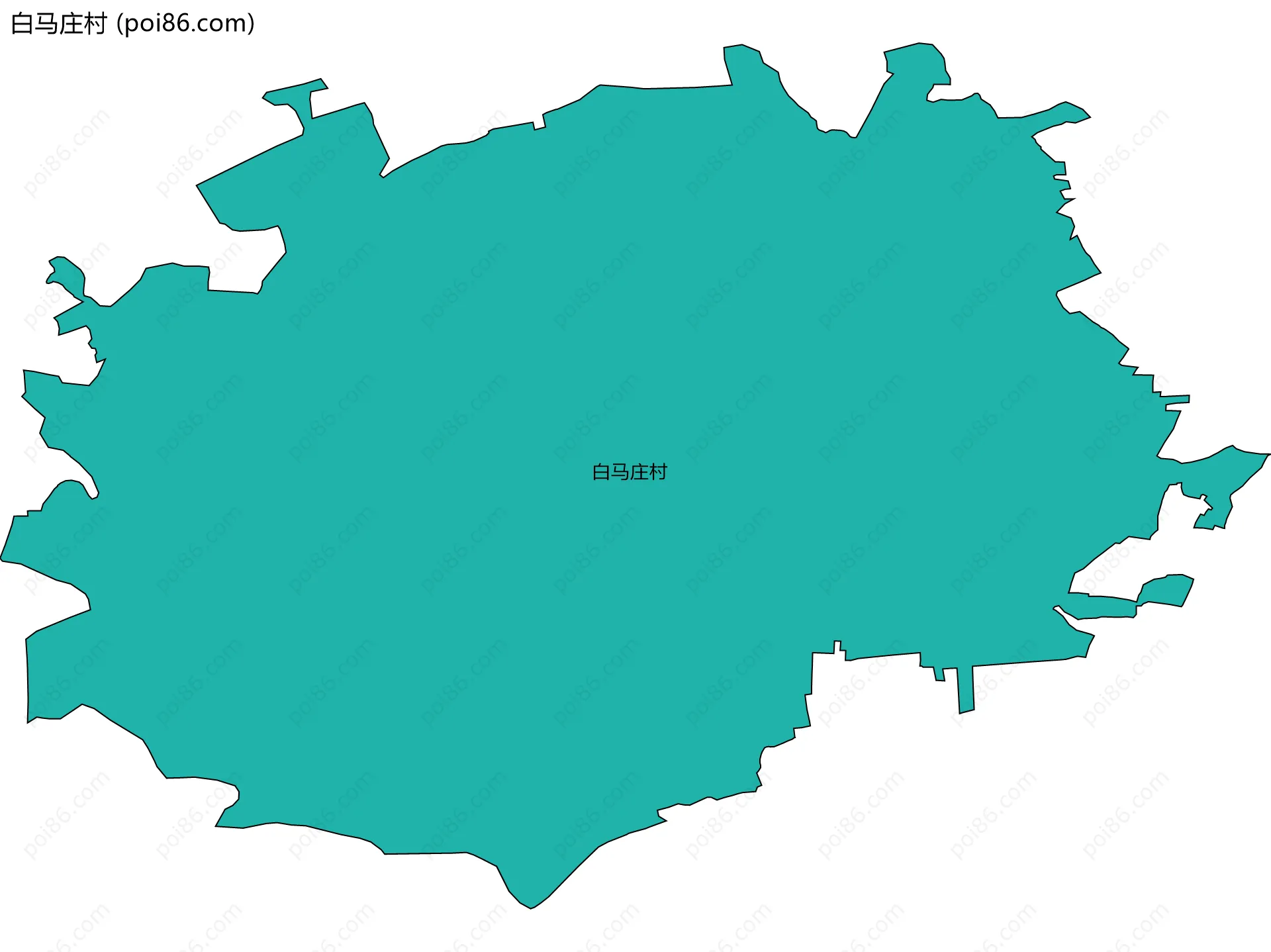 白马庄村边界地图