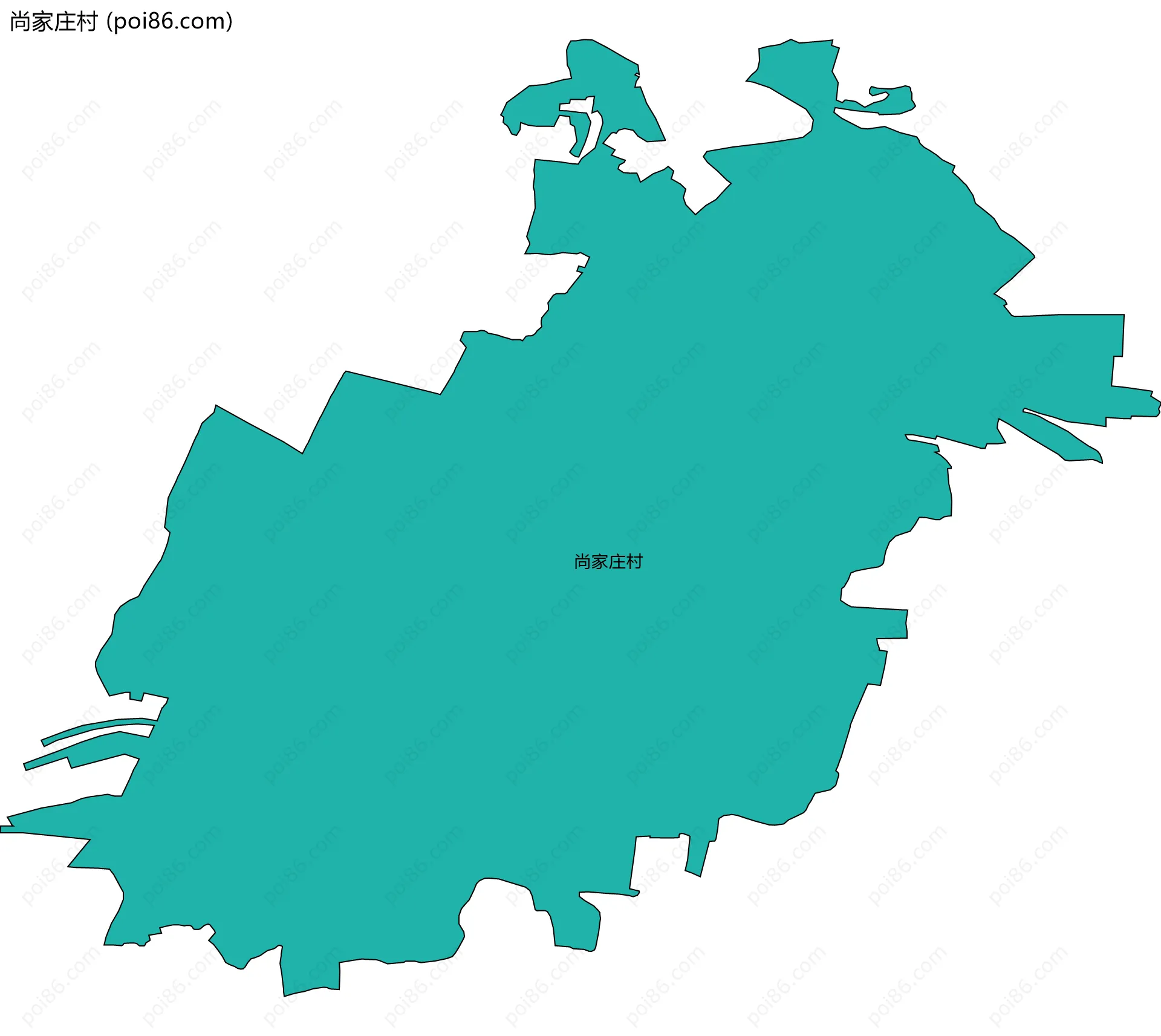 尚家庄村边界地图