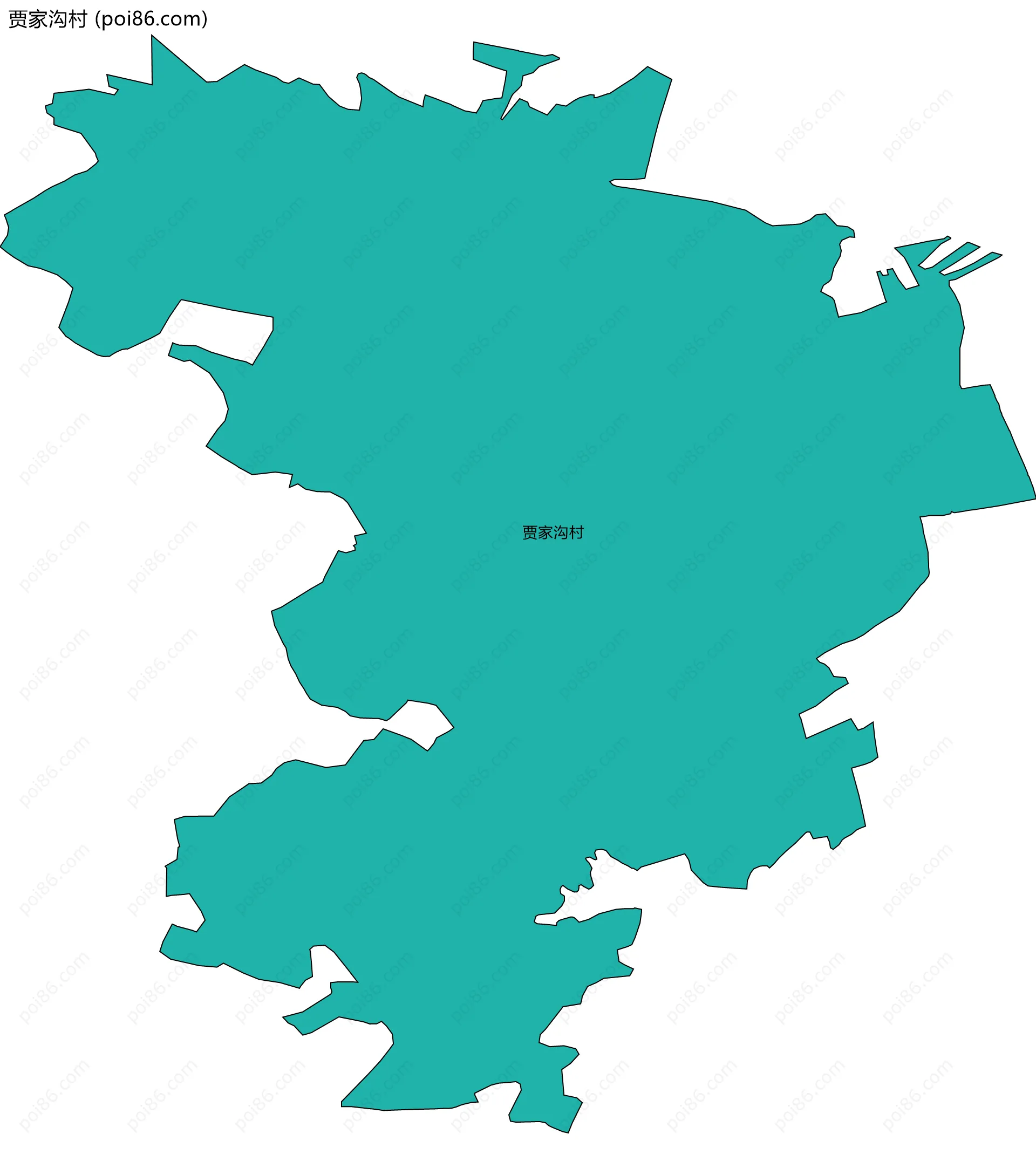 贾家沟村边界地图