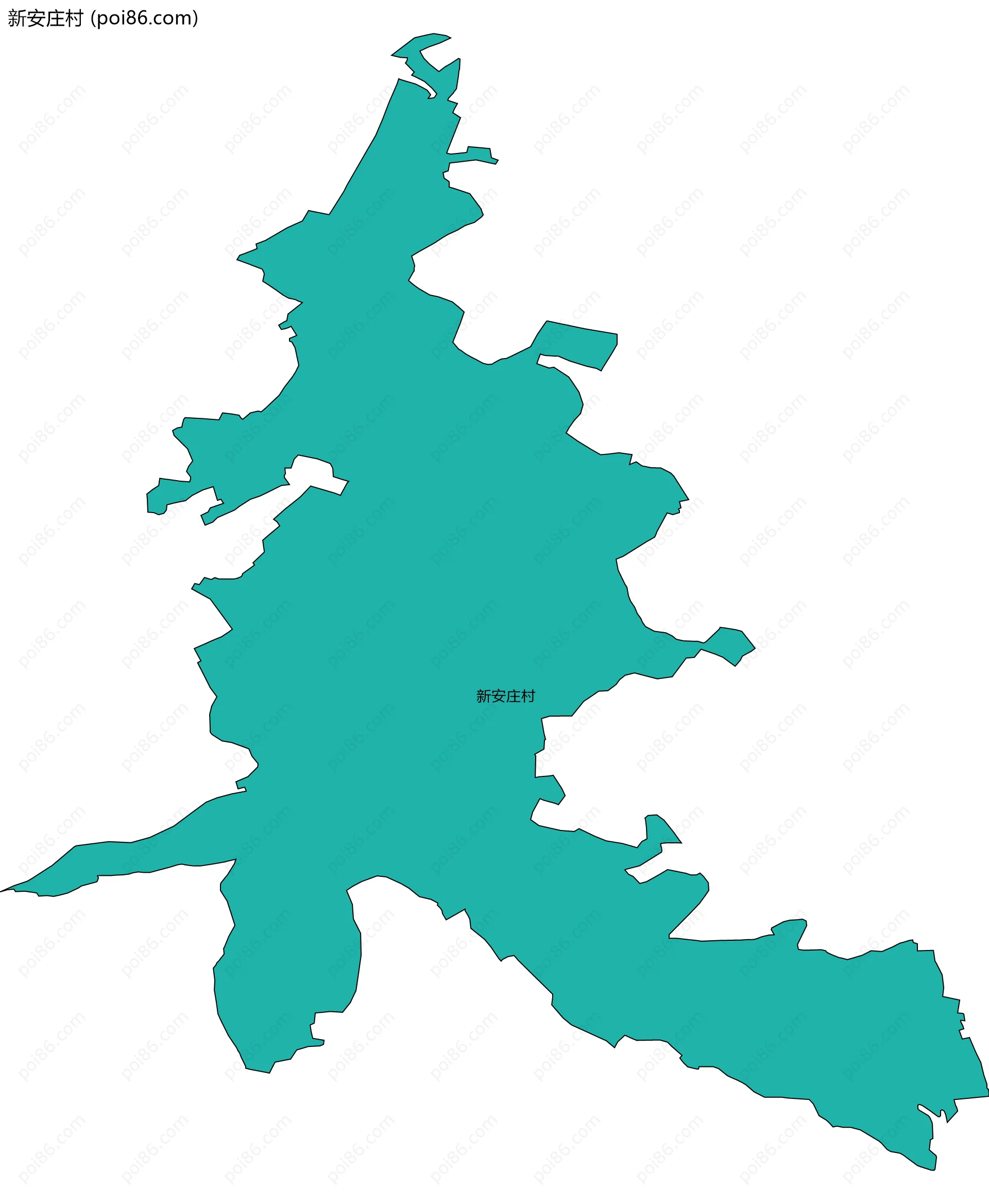 新安庄村边界地图