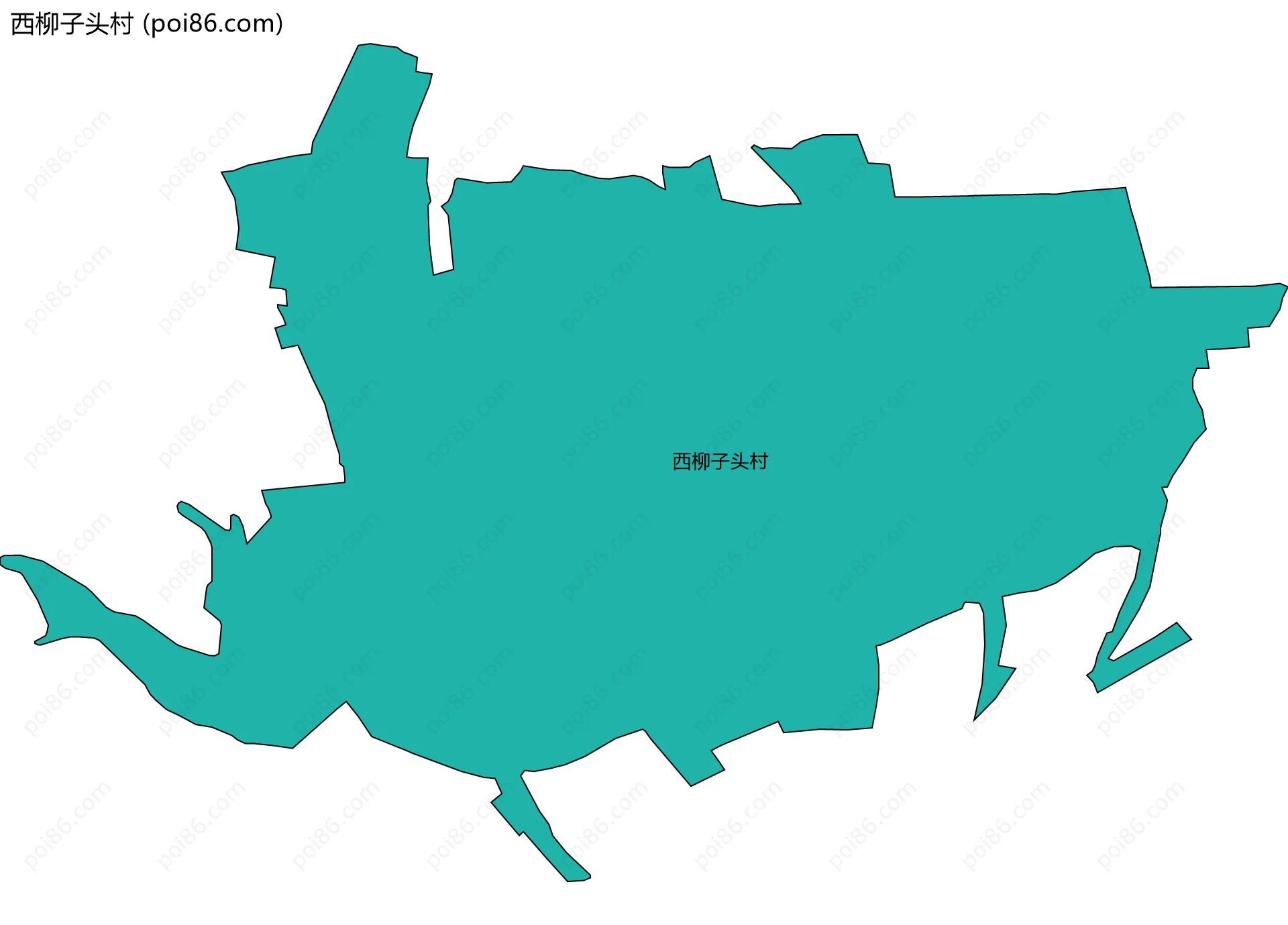 西柳子头村边界地图