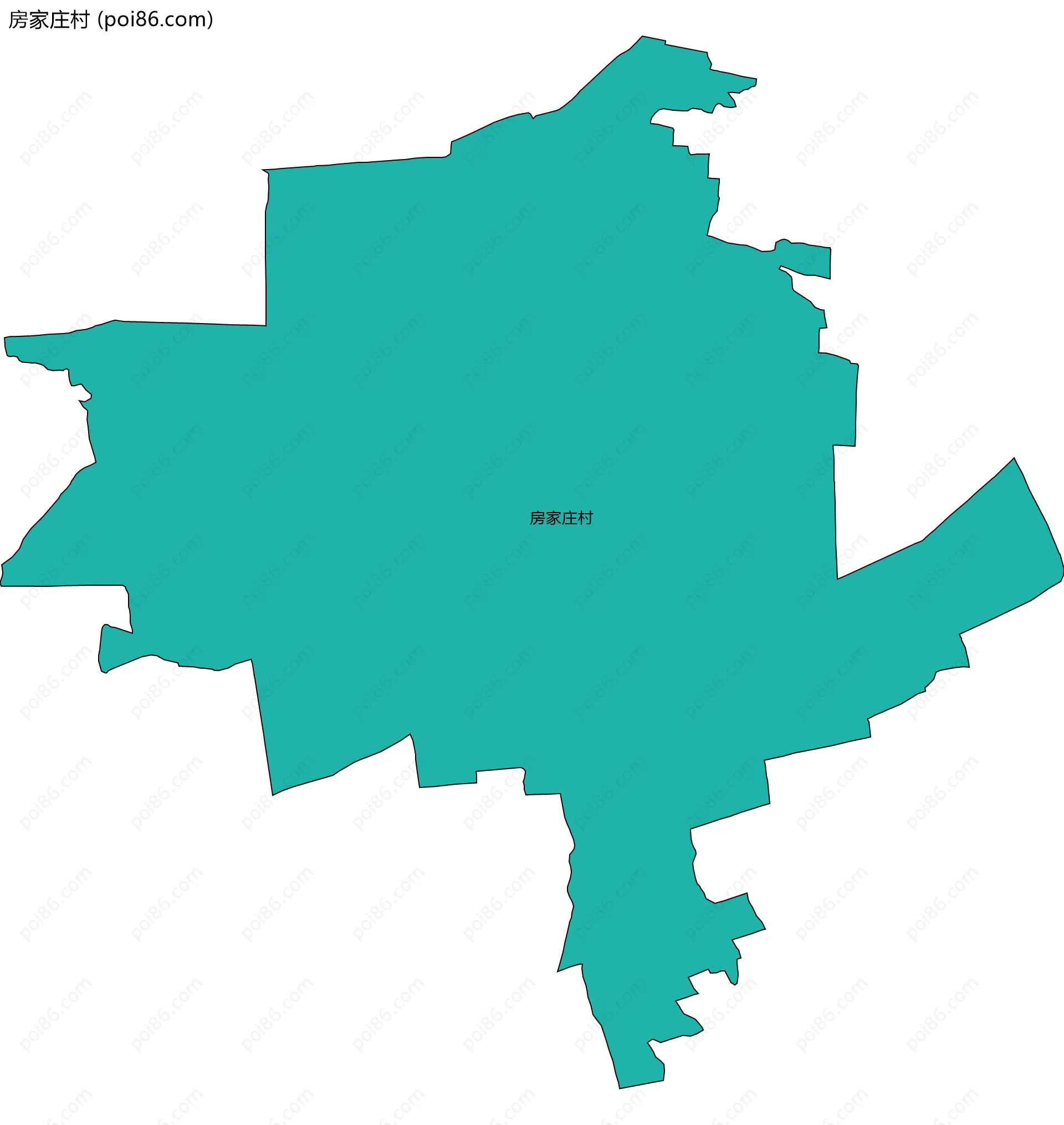 房家庄村边界地图