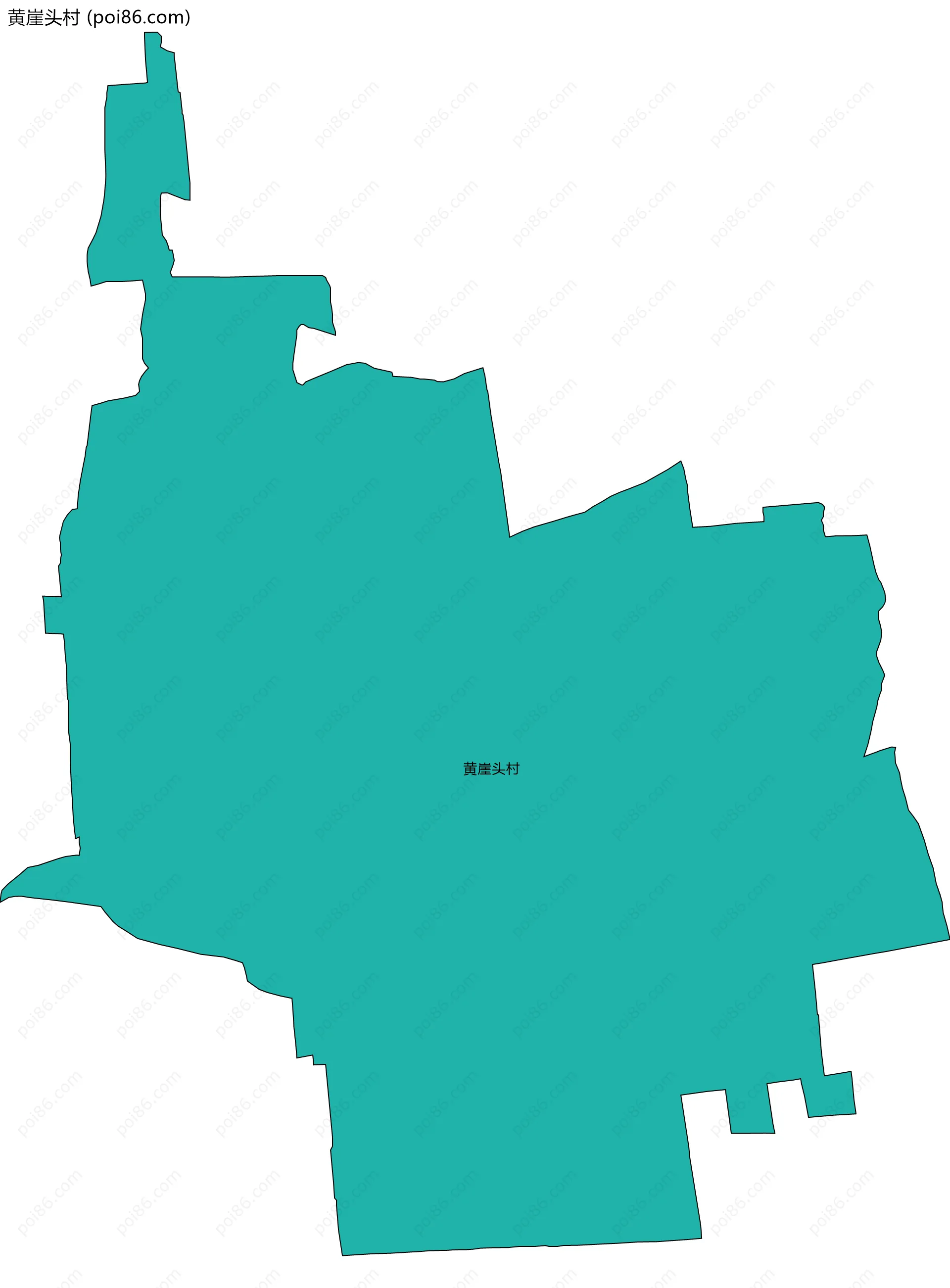 黄崖头村边界地图