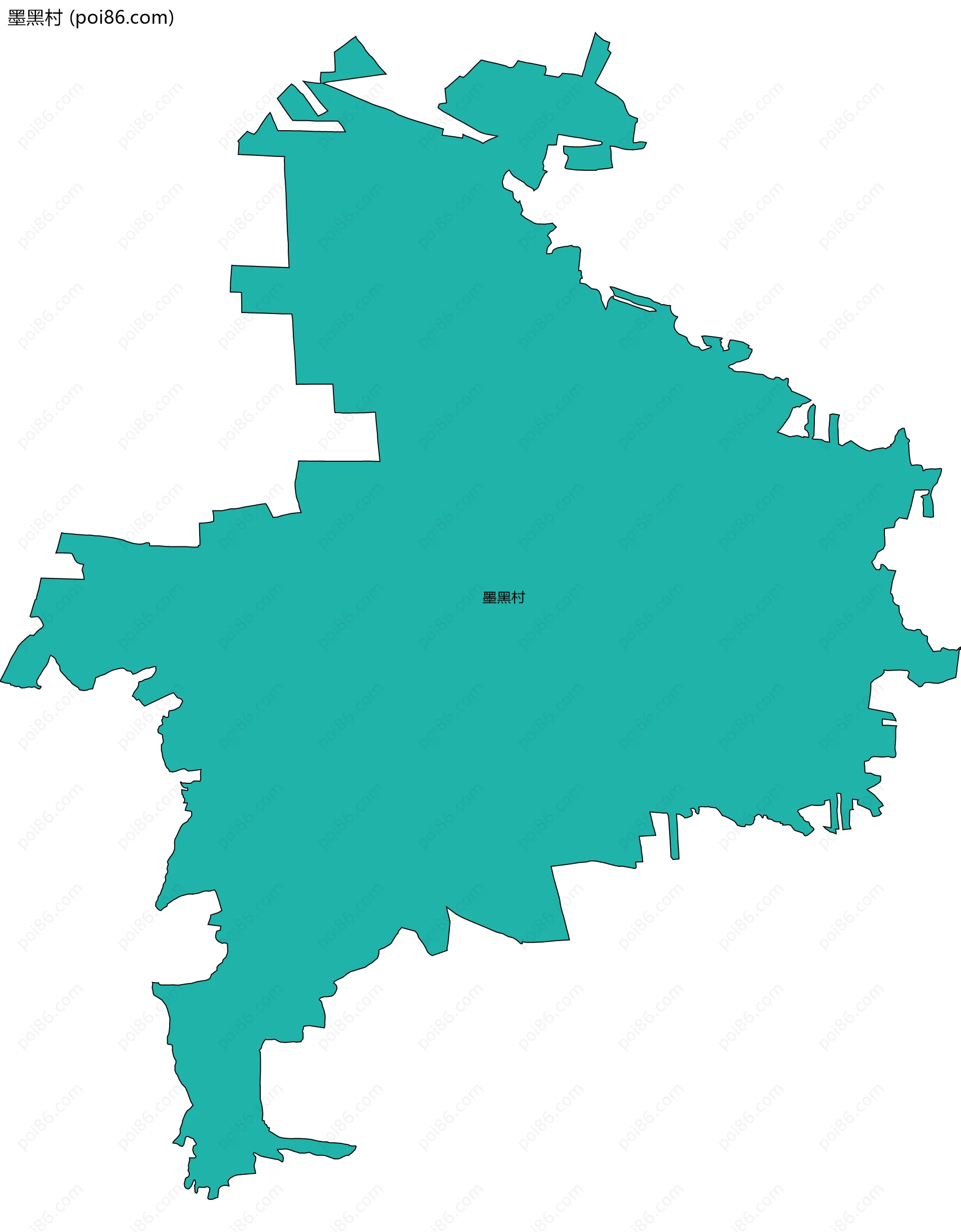 墨黑村边界地图