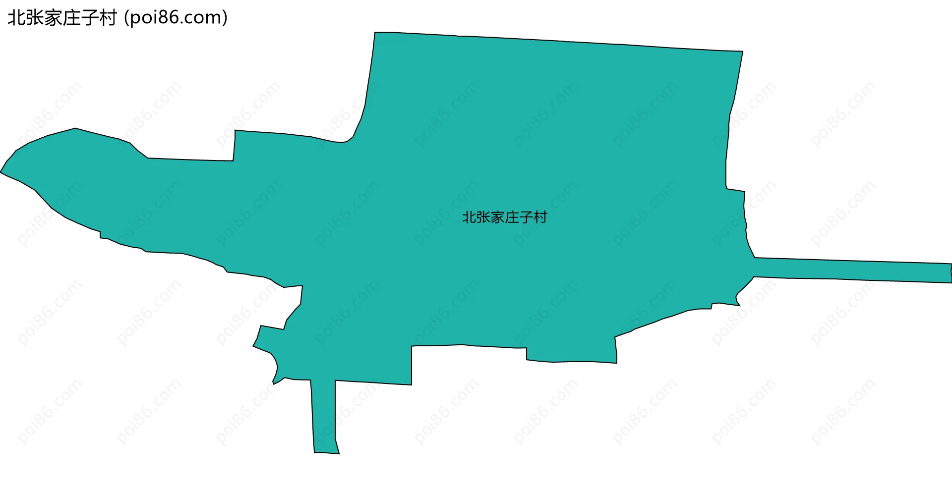 北张家庄子村边界地图