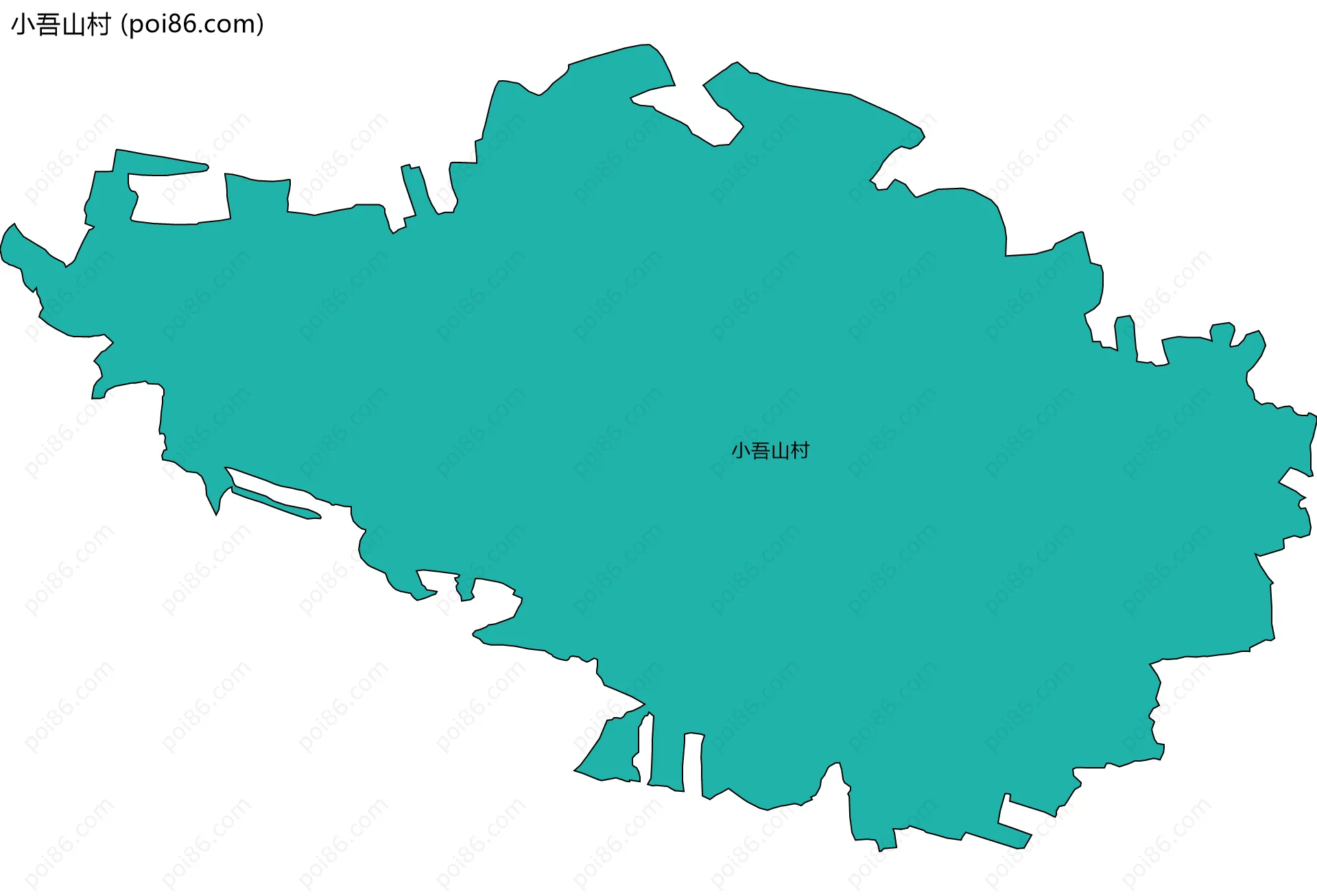小吾山村边界地图