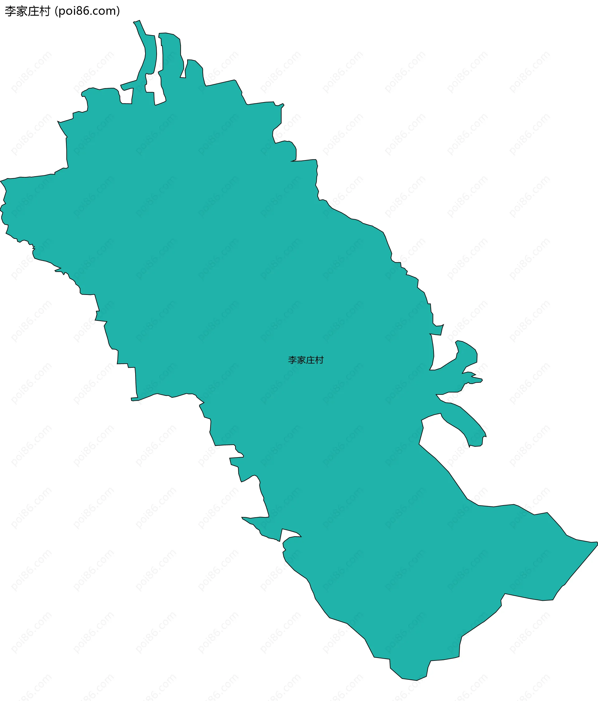李家庄村边界地图