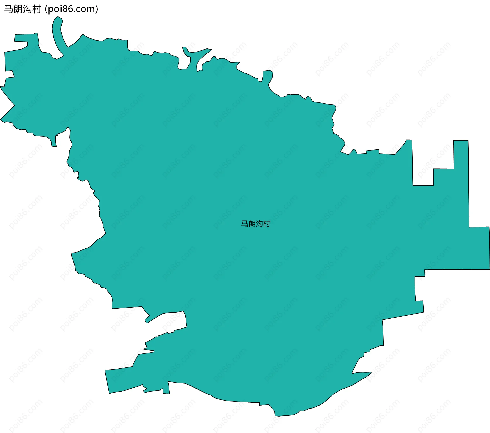 马朗沟村边界地图