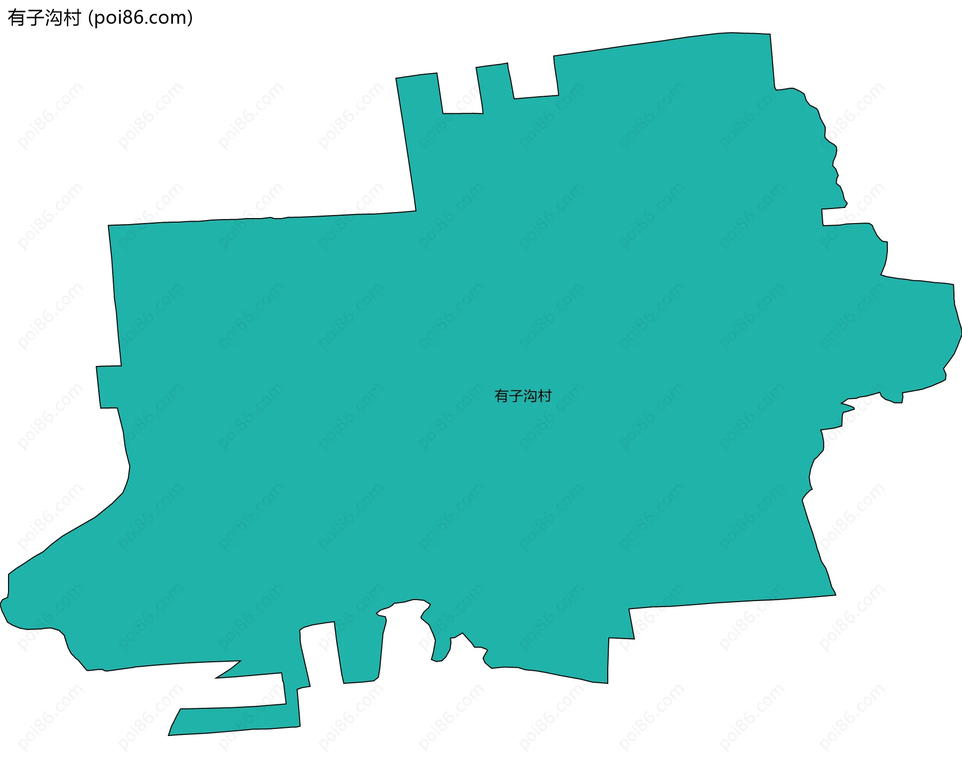 有子沟村边界地图
