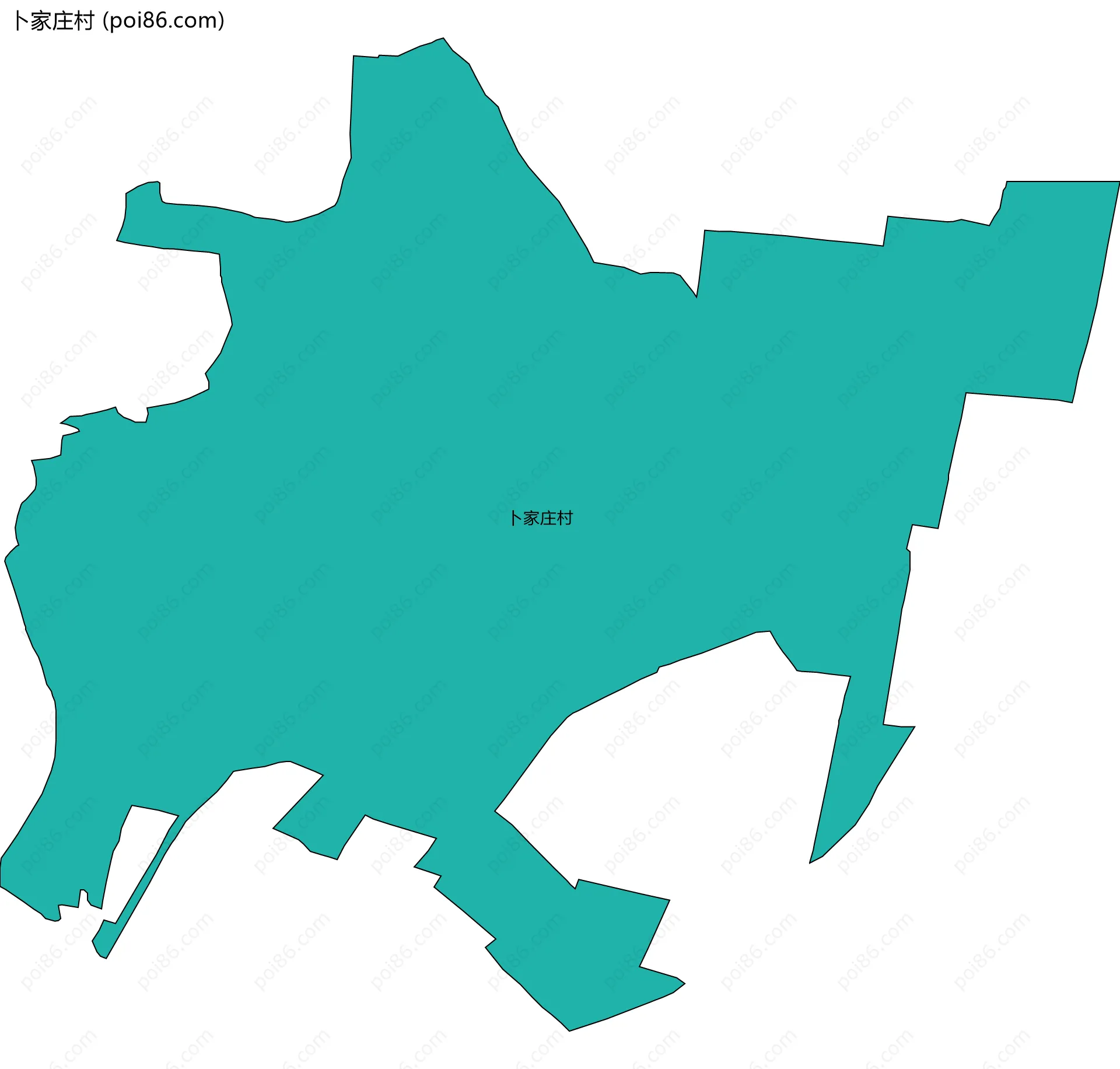 卜家庄村边界地图