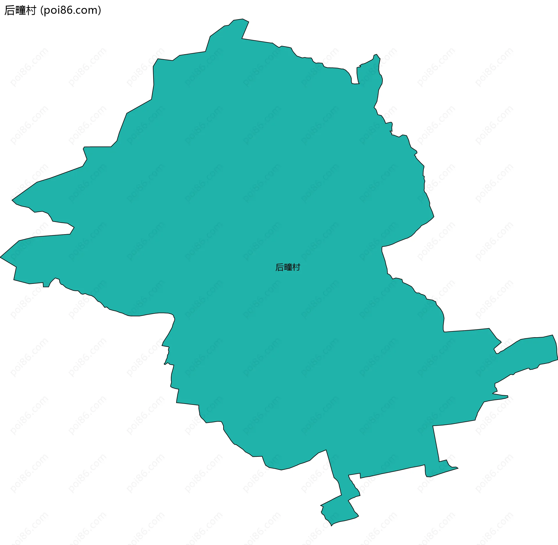 后疃村边界地图