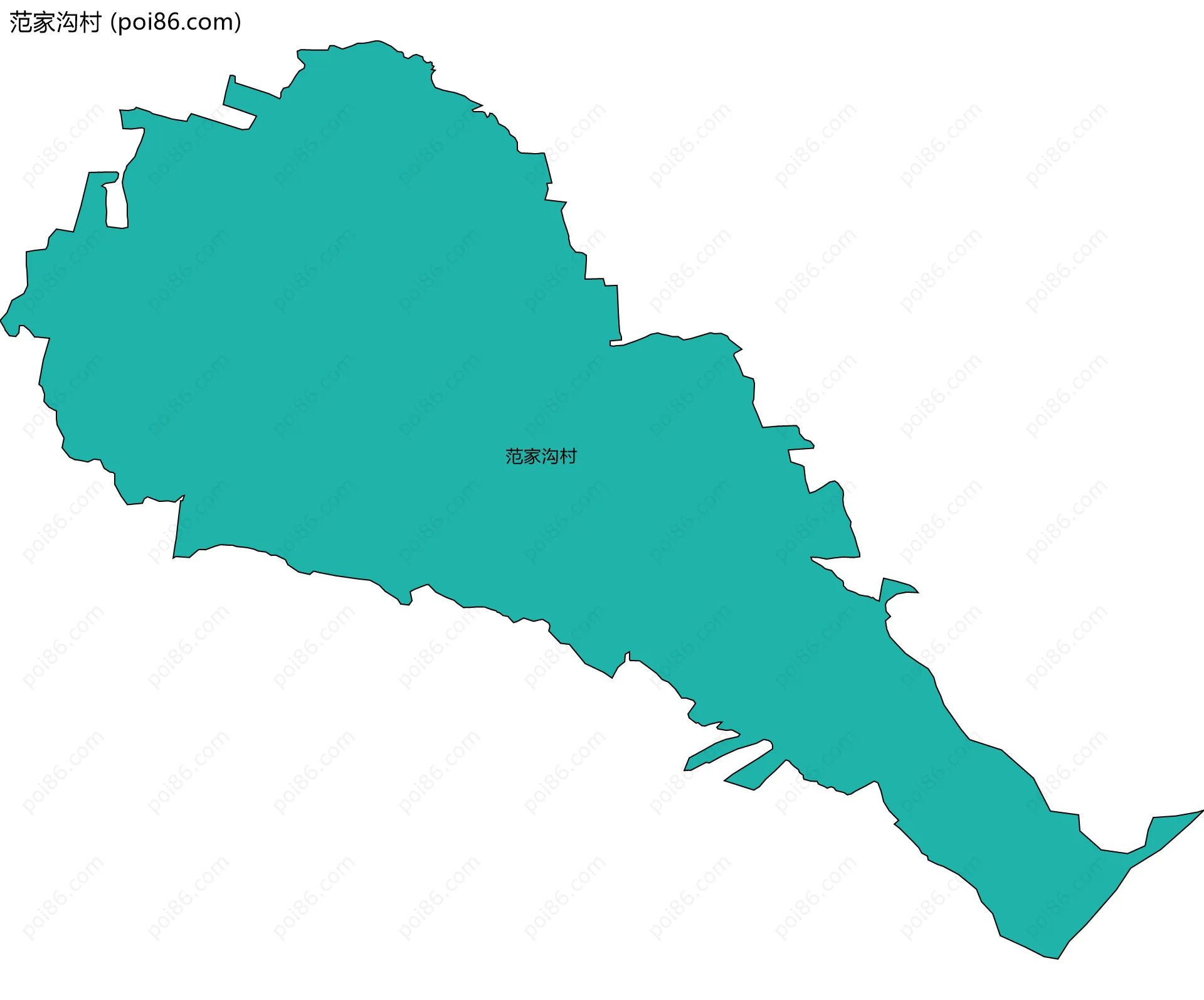 范家沟村边界地图