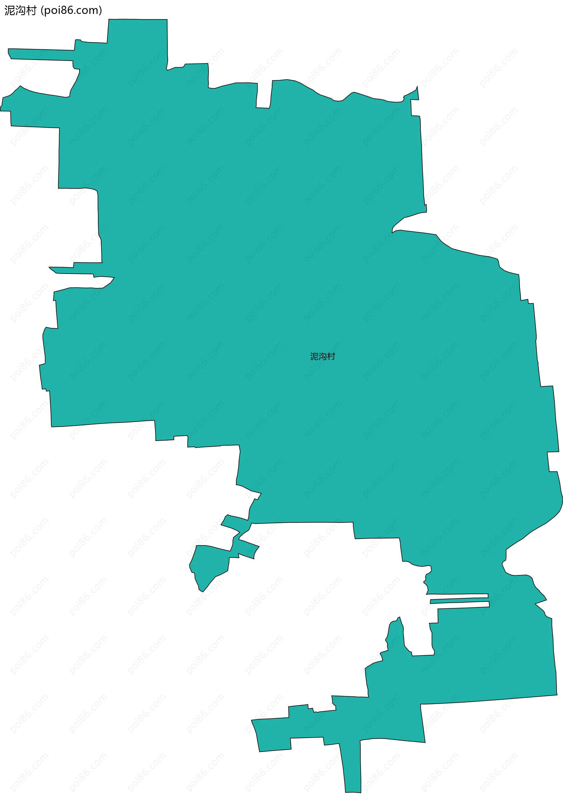 泥沟村边界地图