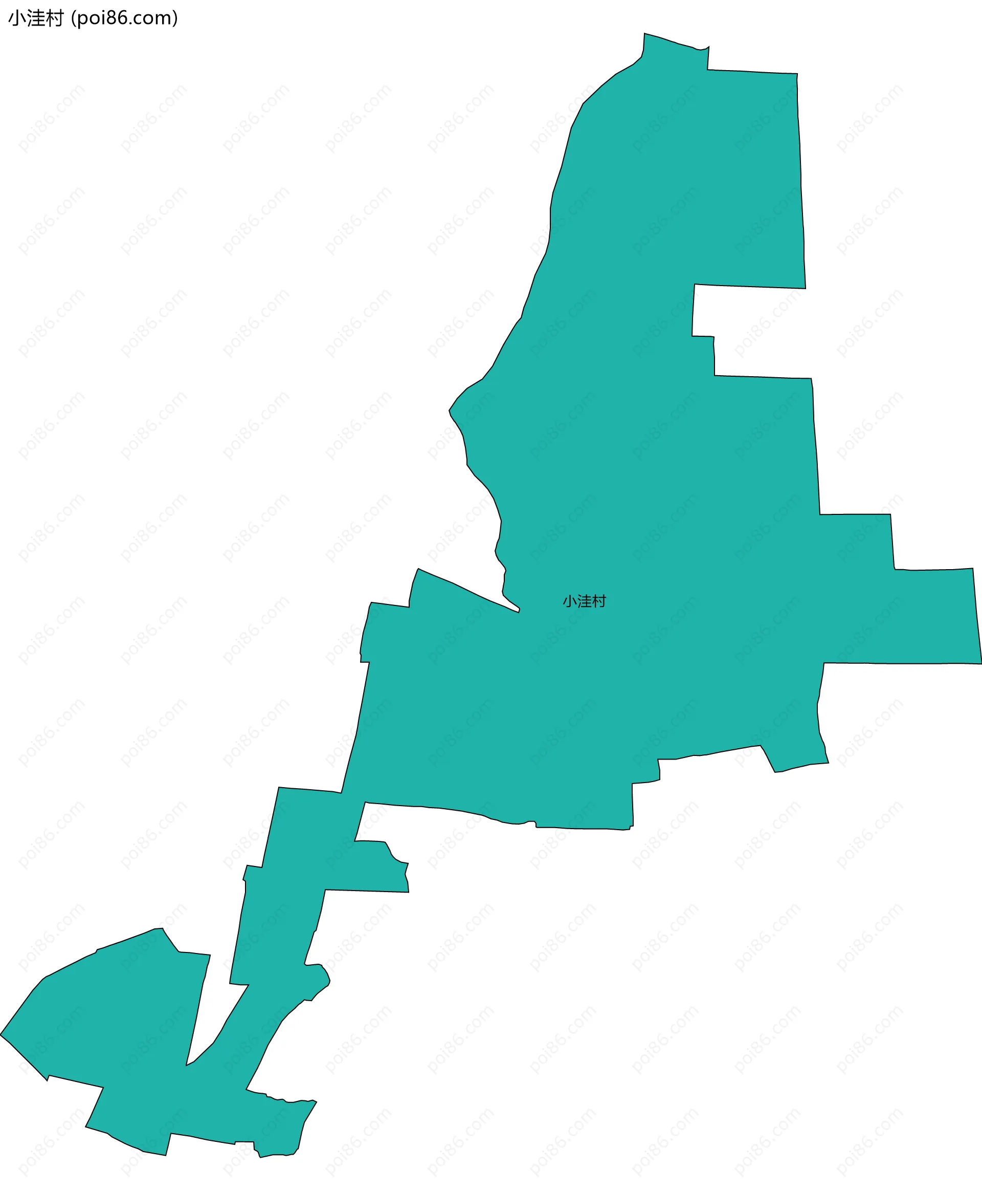 小洼村边界地图