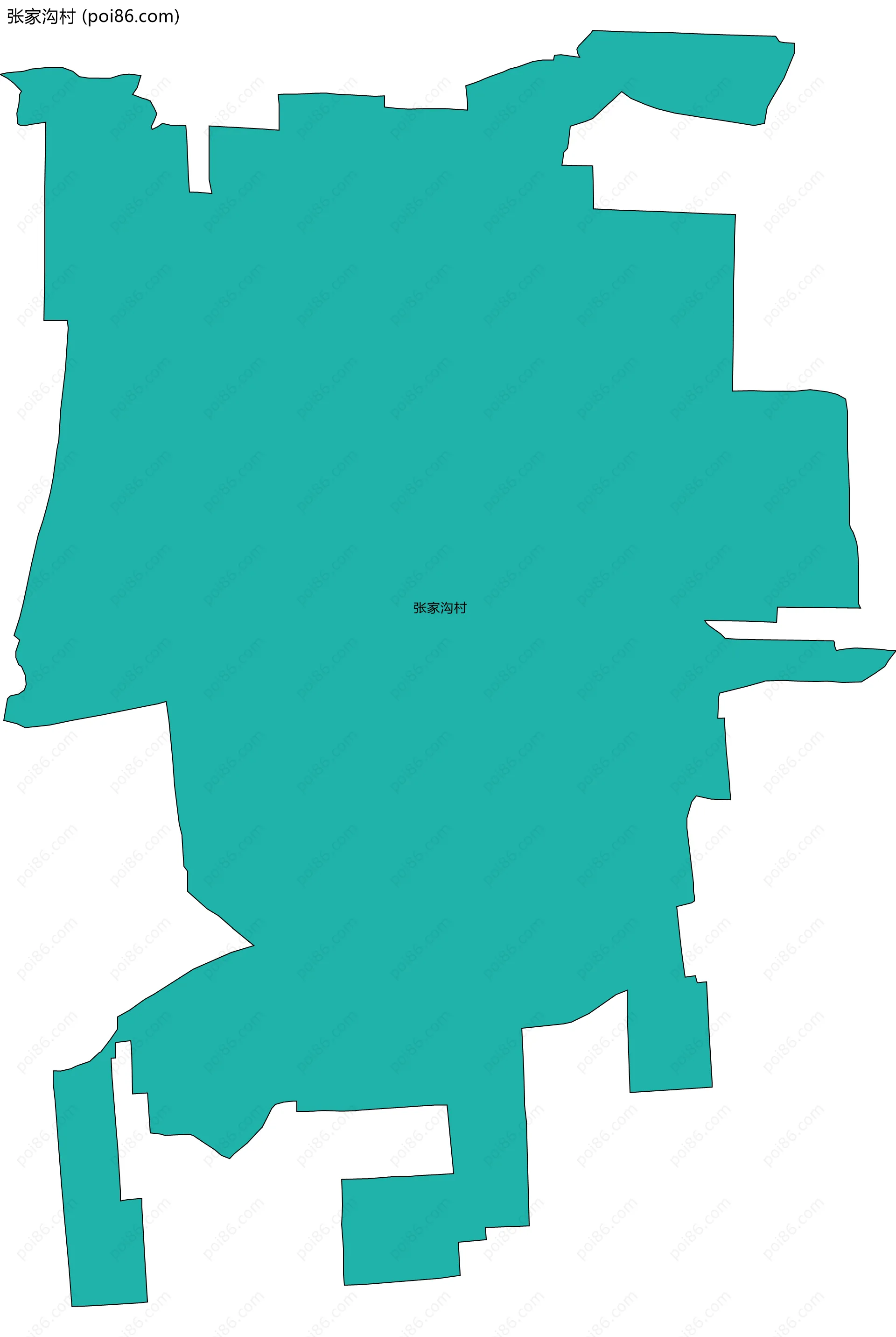 张家沟村边界地图