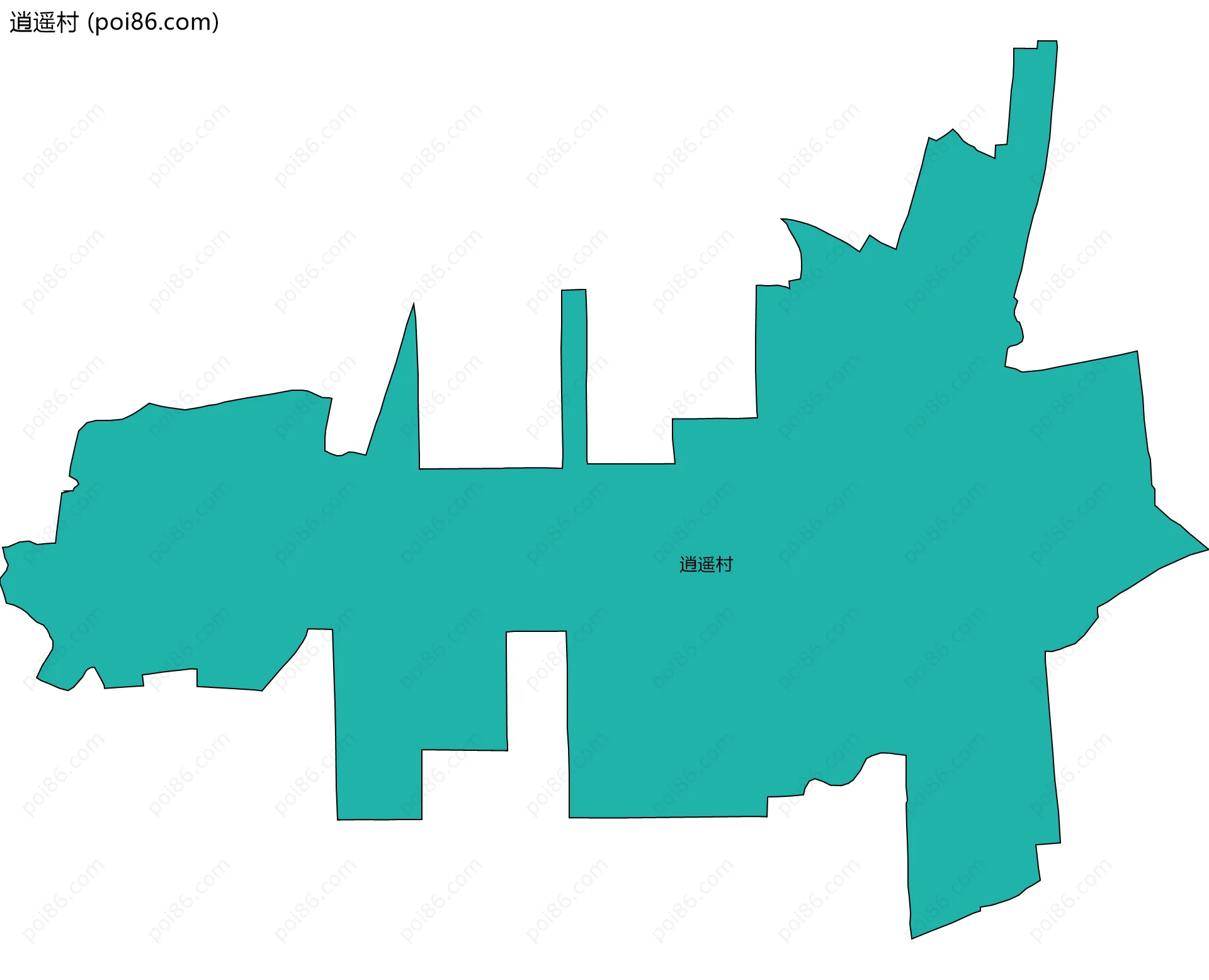 逍遥村边界地图
