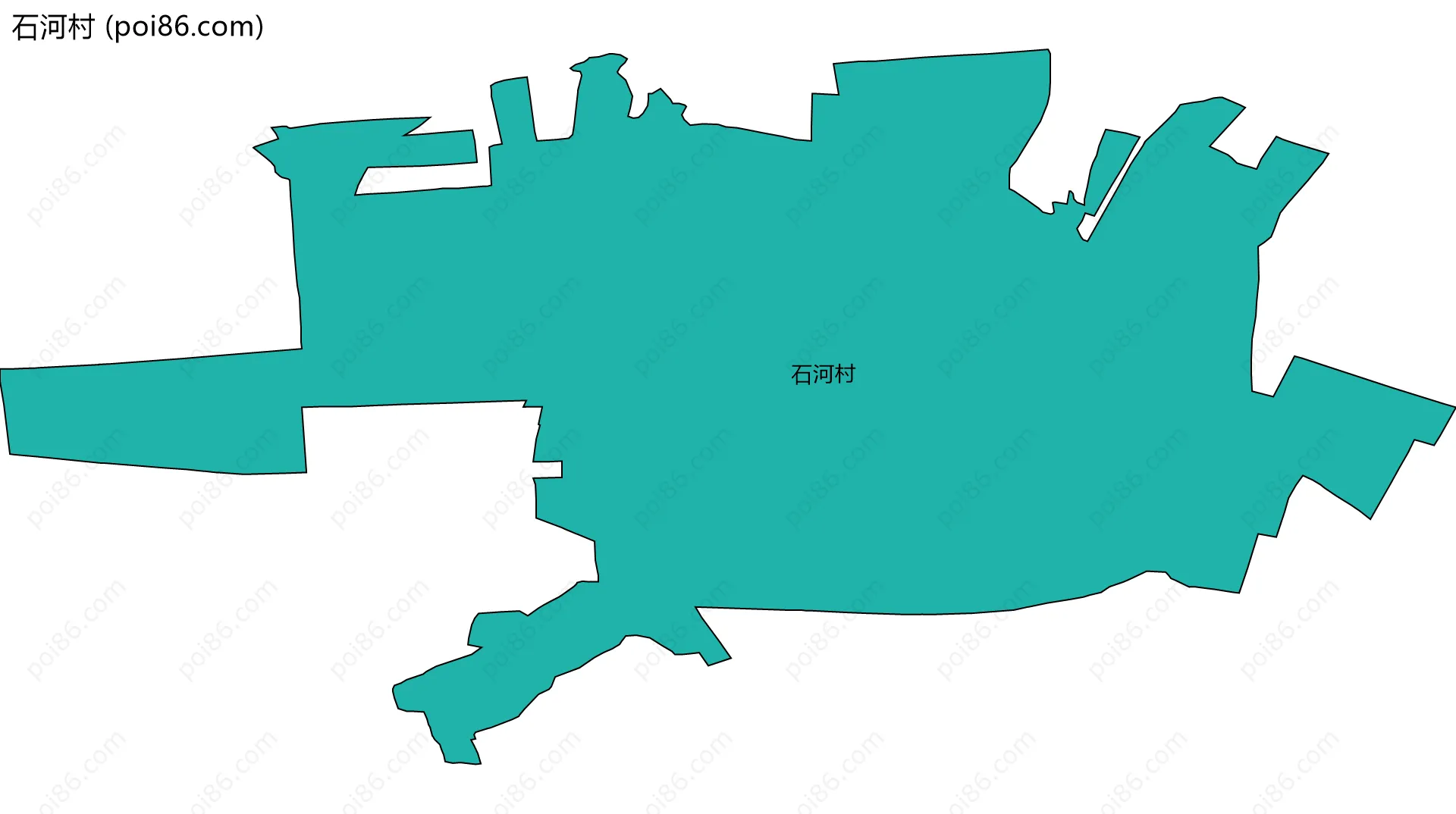 石河村边界地图