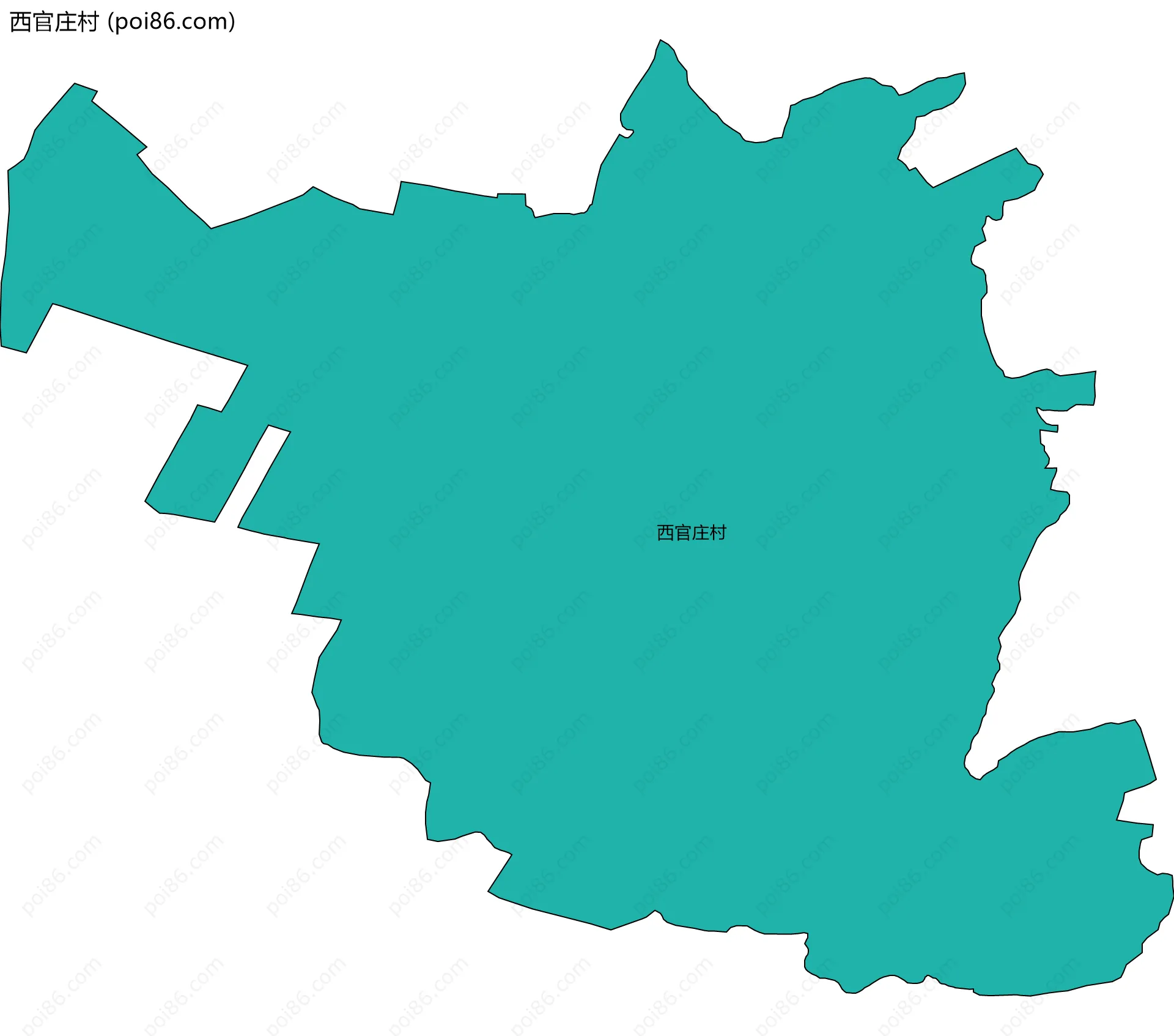 西官庄村边界地图