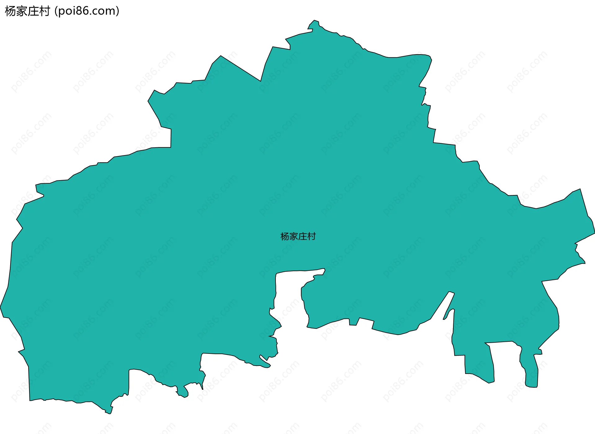 杨家庄村边界地图