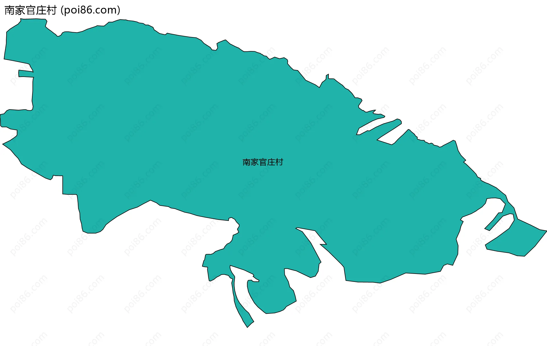 南家官庄村边界地图