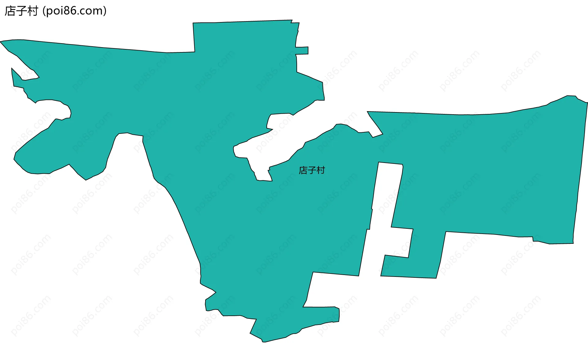 店子村边界地图