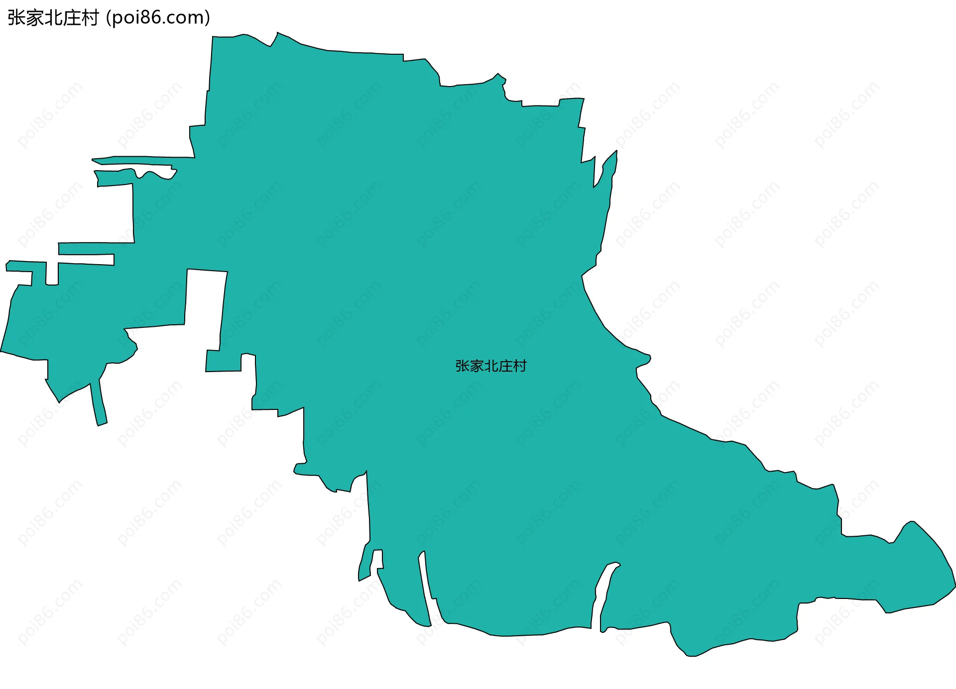 张家北庄村边界地图