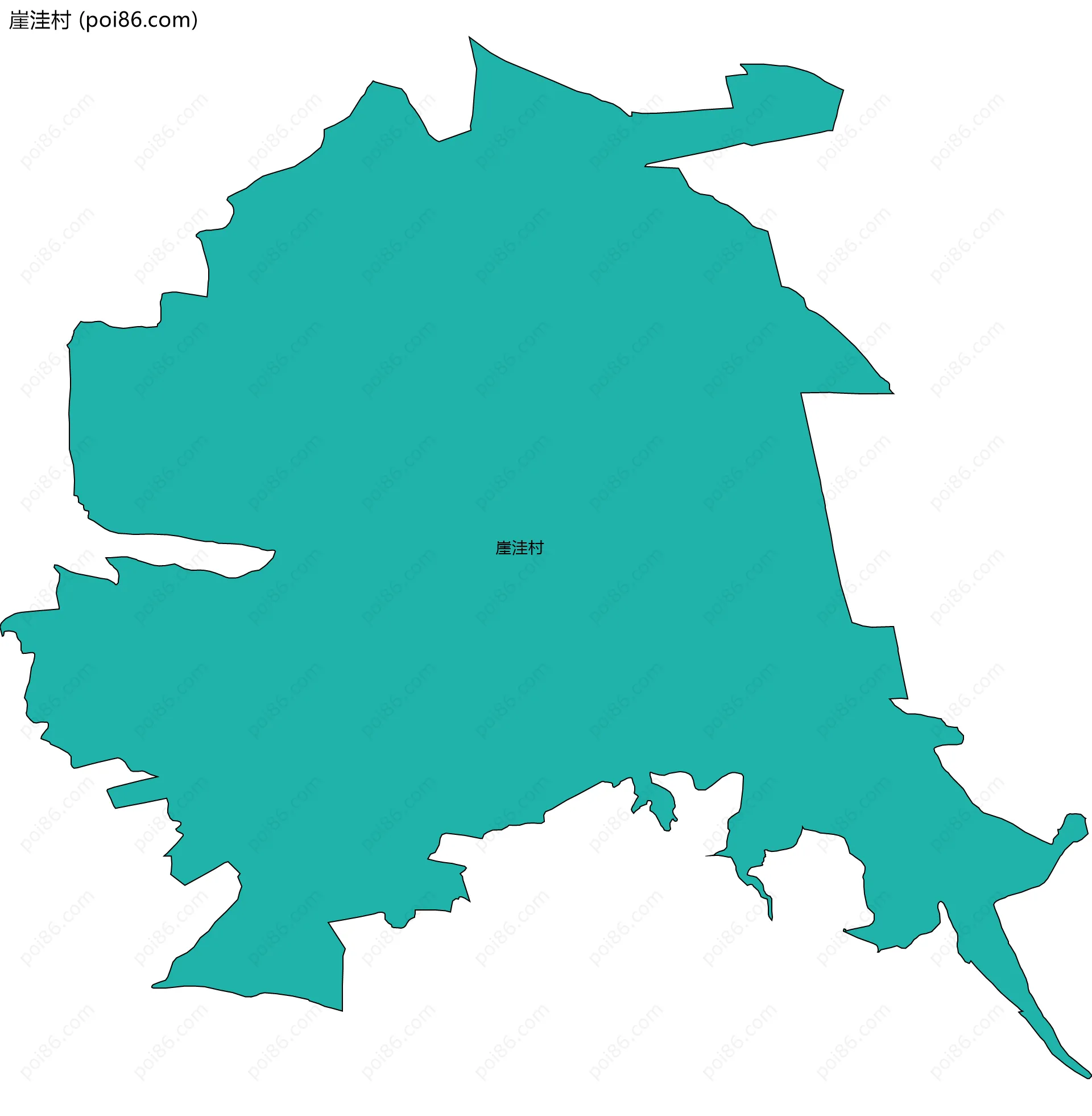 崖洼村边界地图