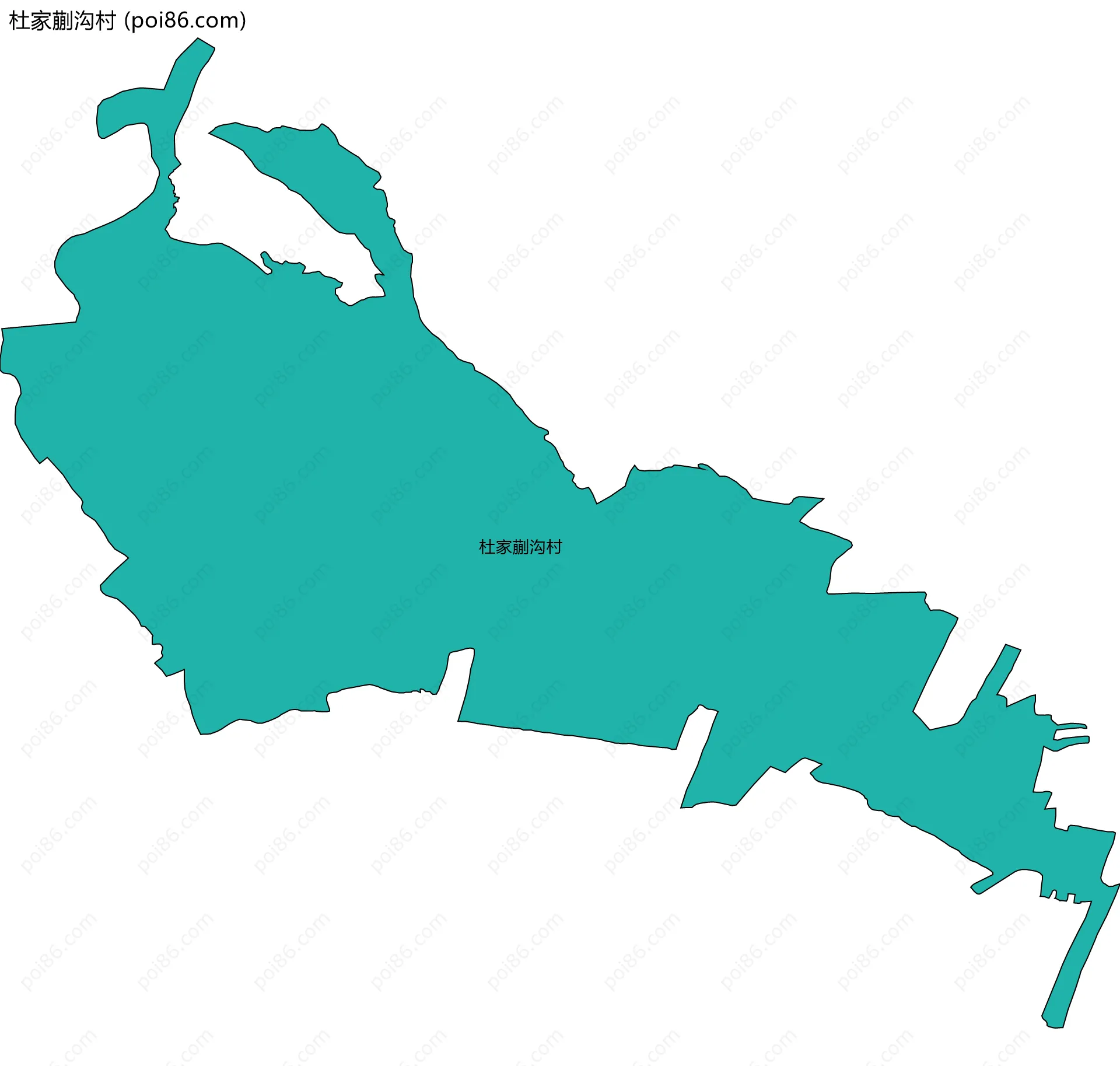 杜家蒯沟村边界地图