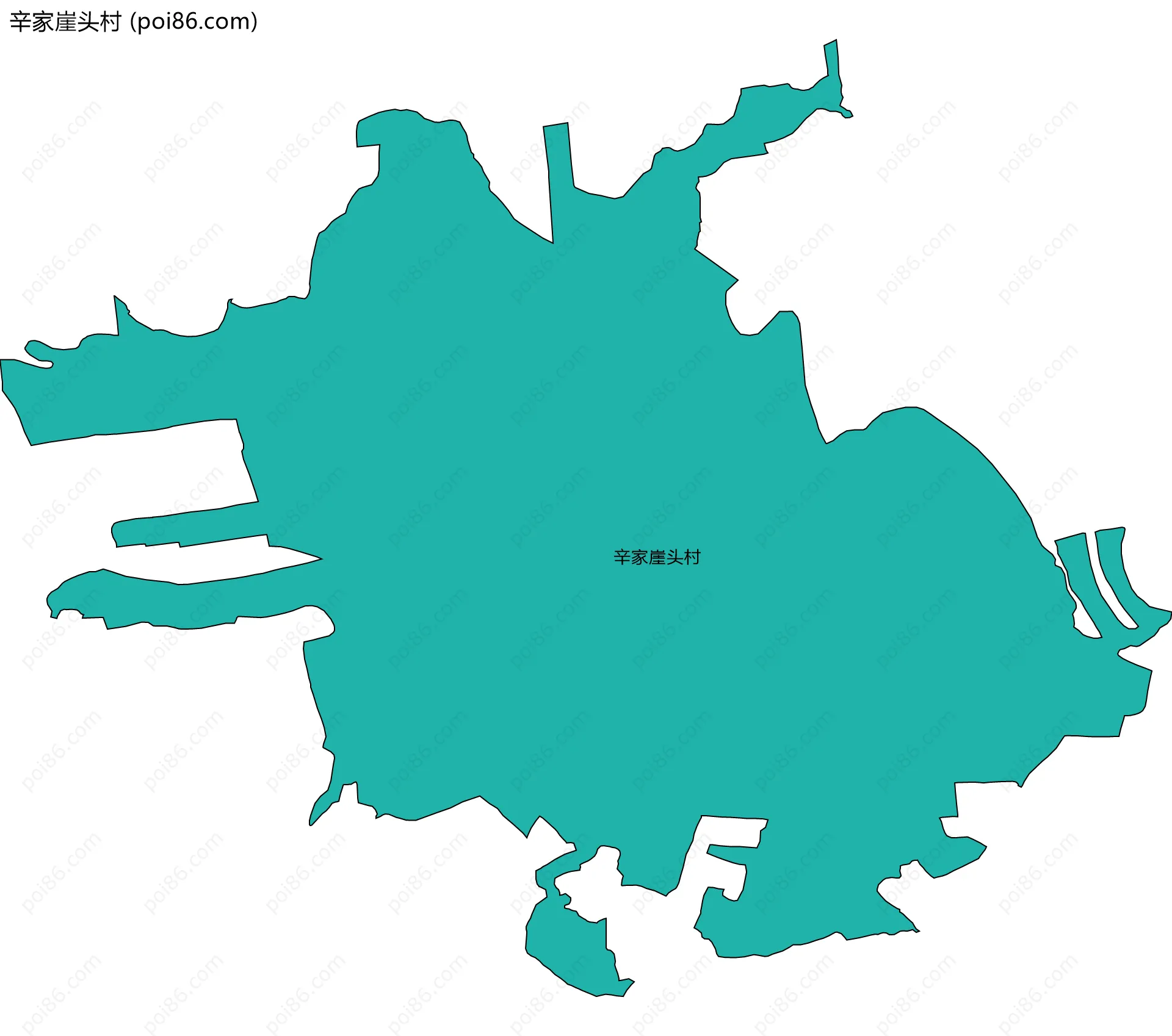 辛家崖头村边界地图