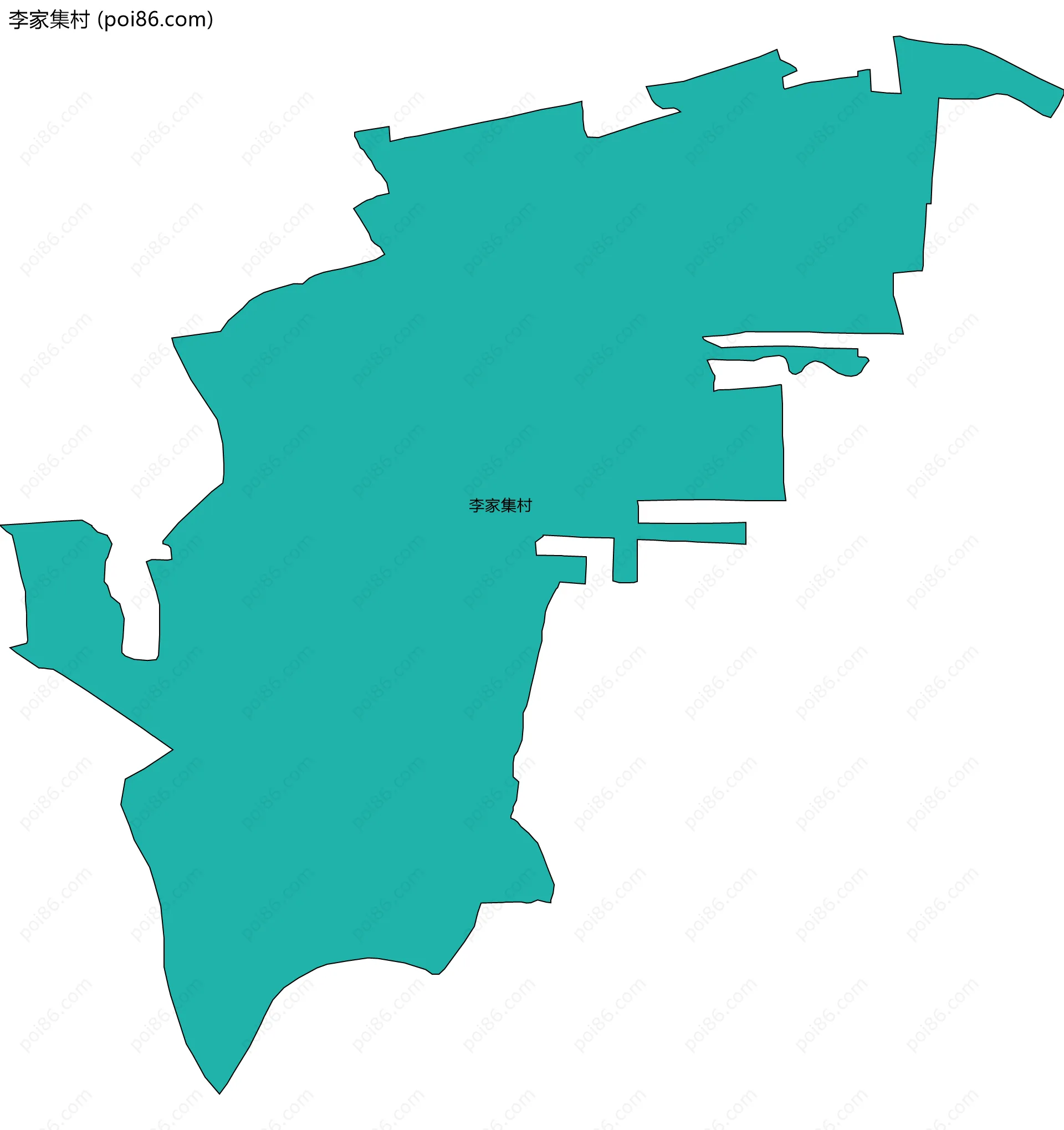 李家集村边界地图