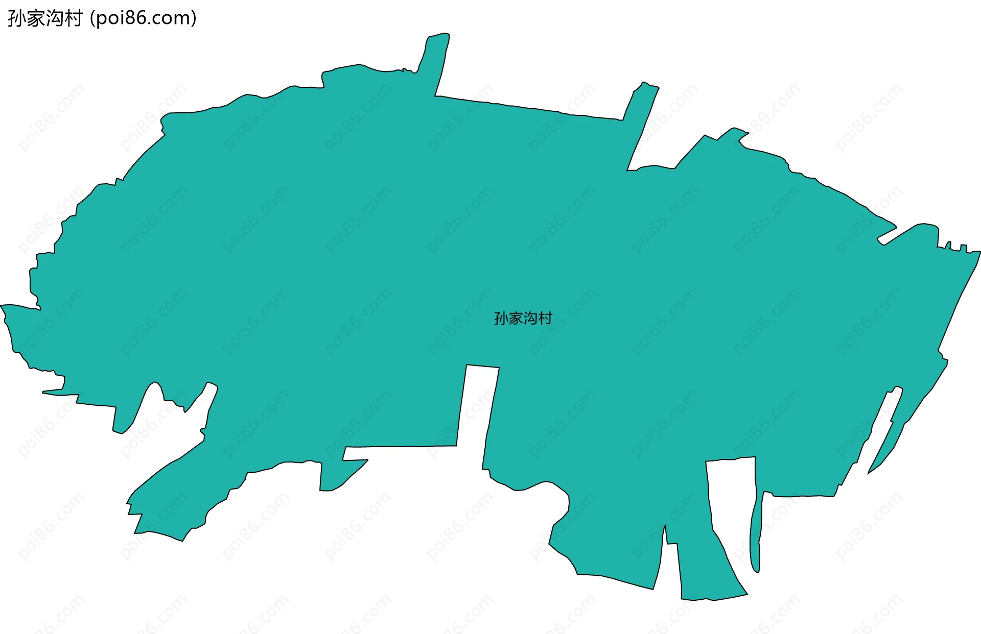 孙家沟村边界地图