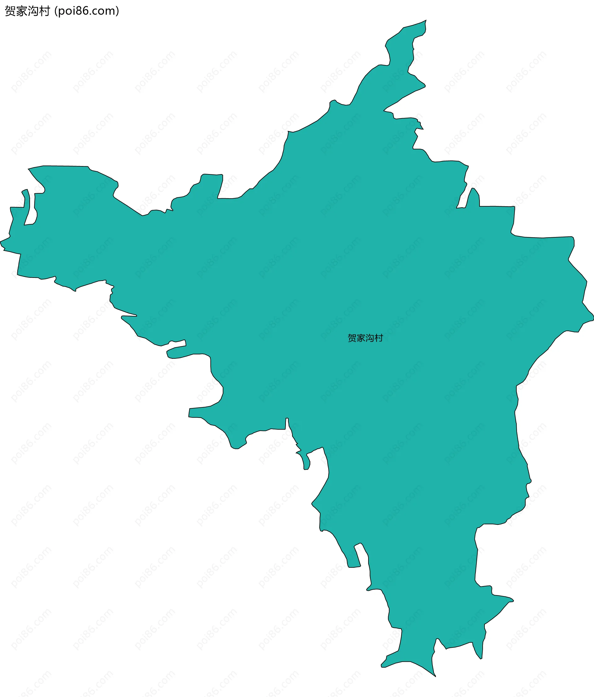 贺家沟村边界地图