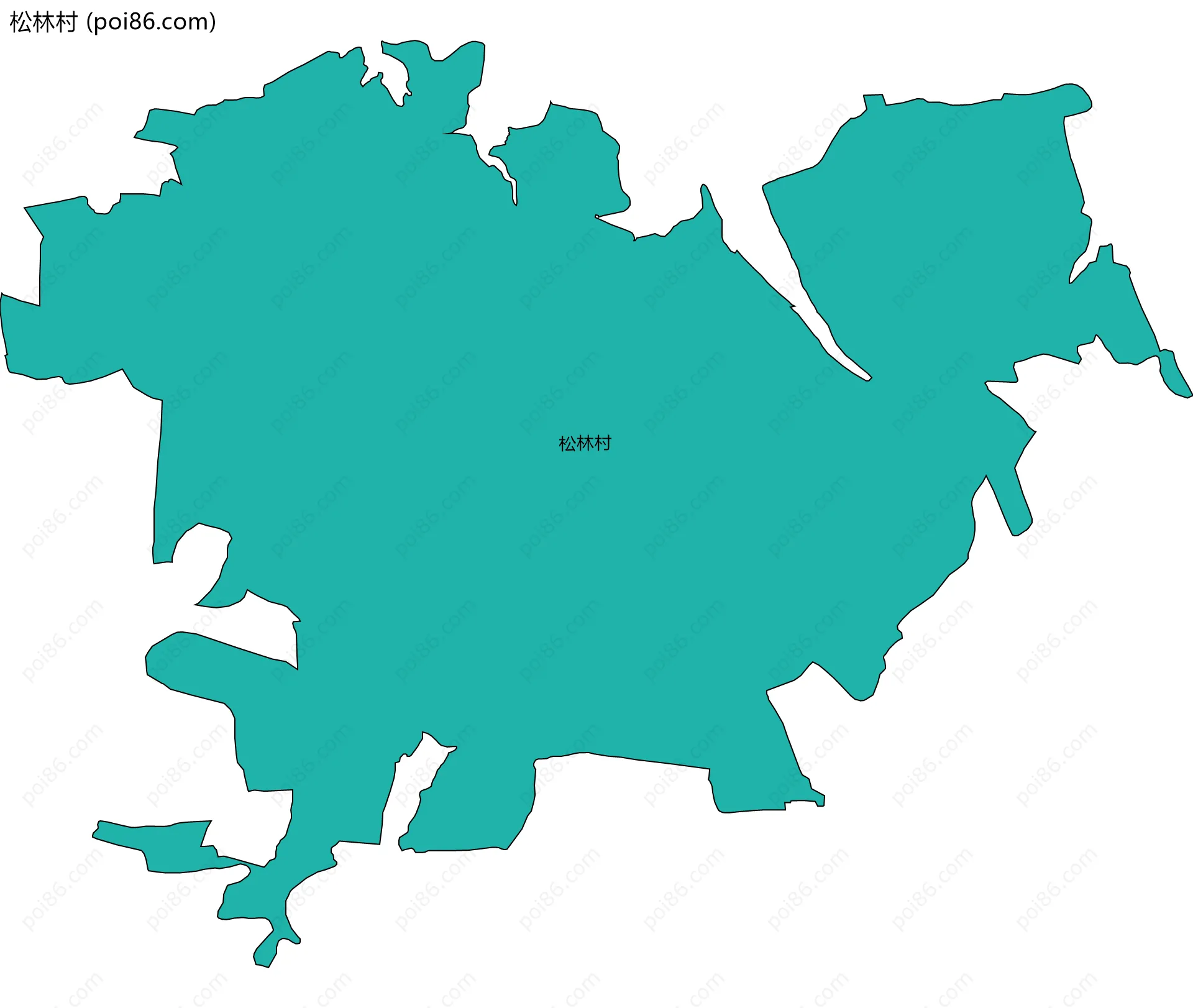 松林村边界地图