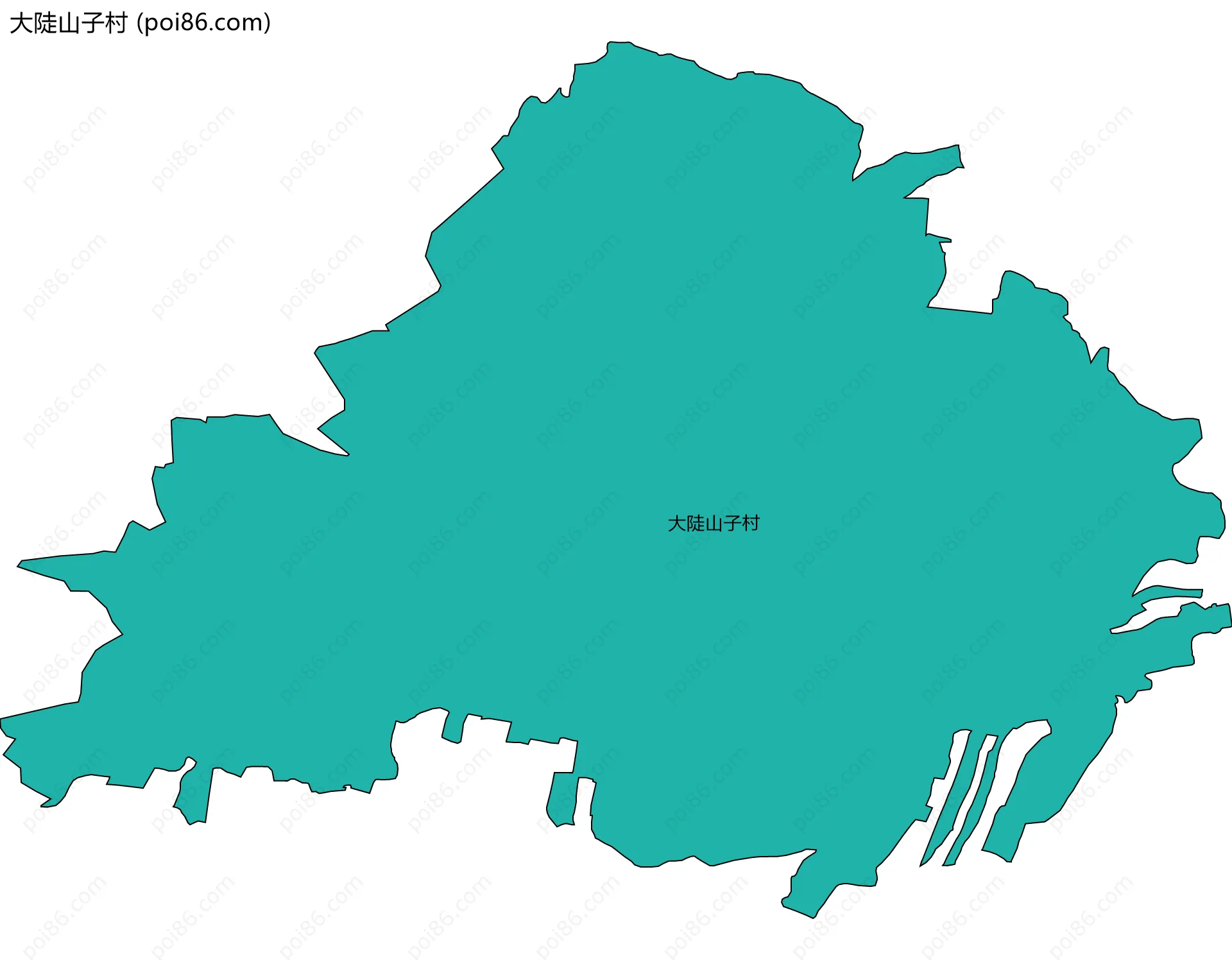 大陡山子村边界地图