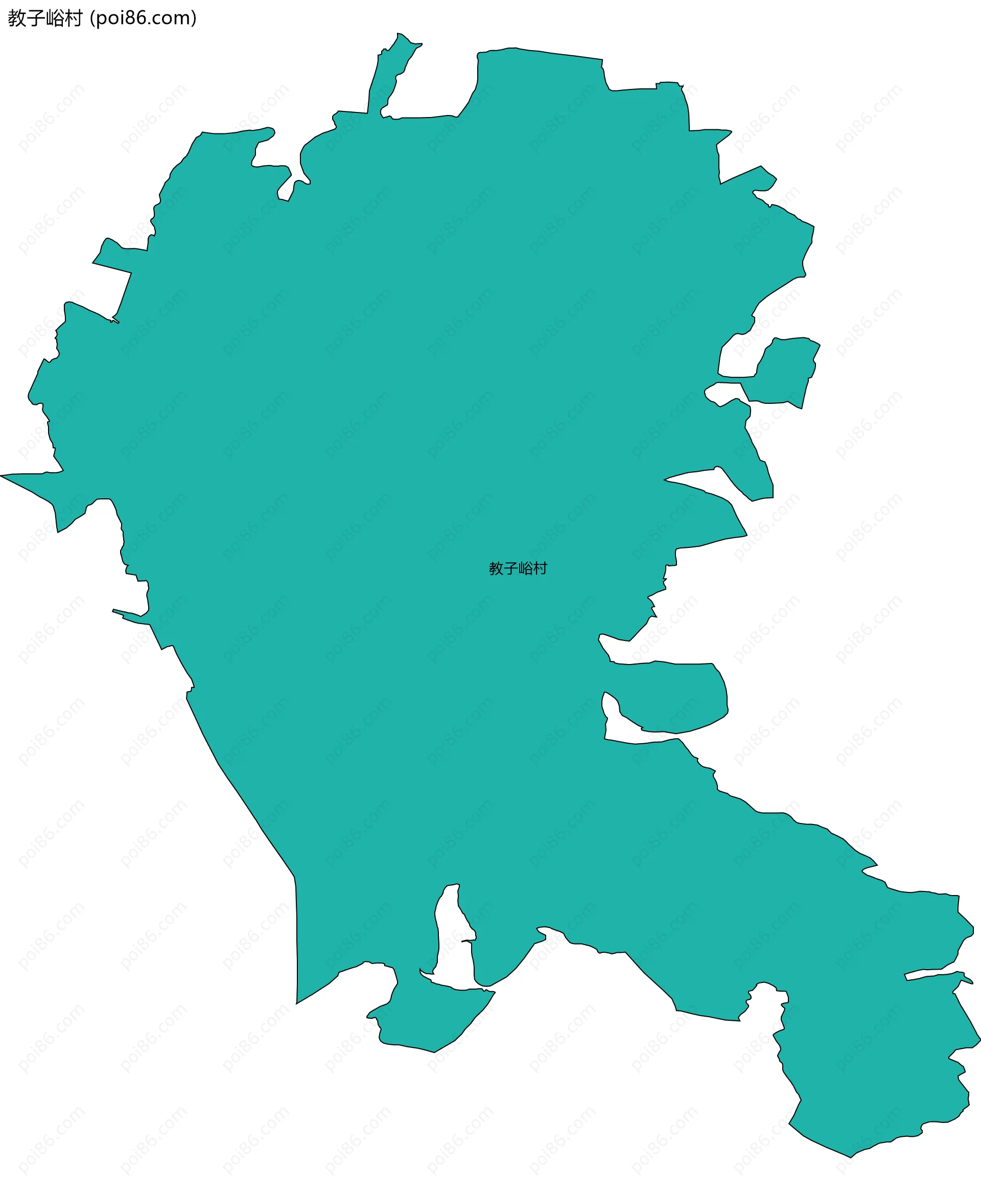 教子峪村边界地图