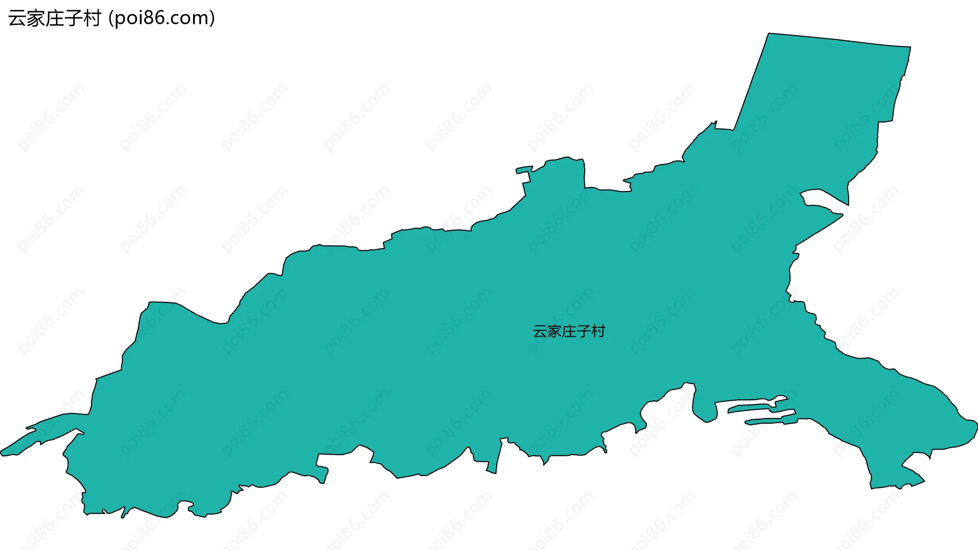 云家庄子村边界地图