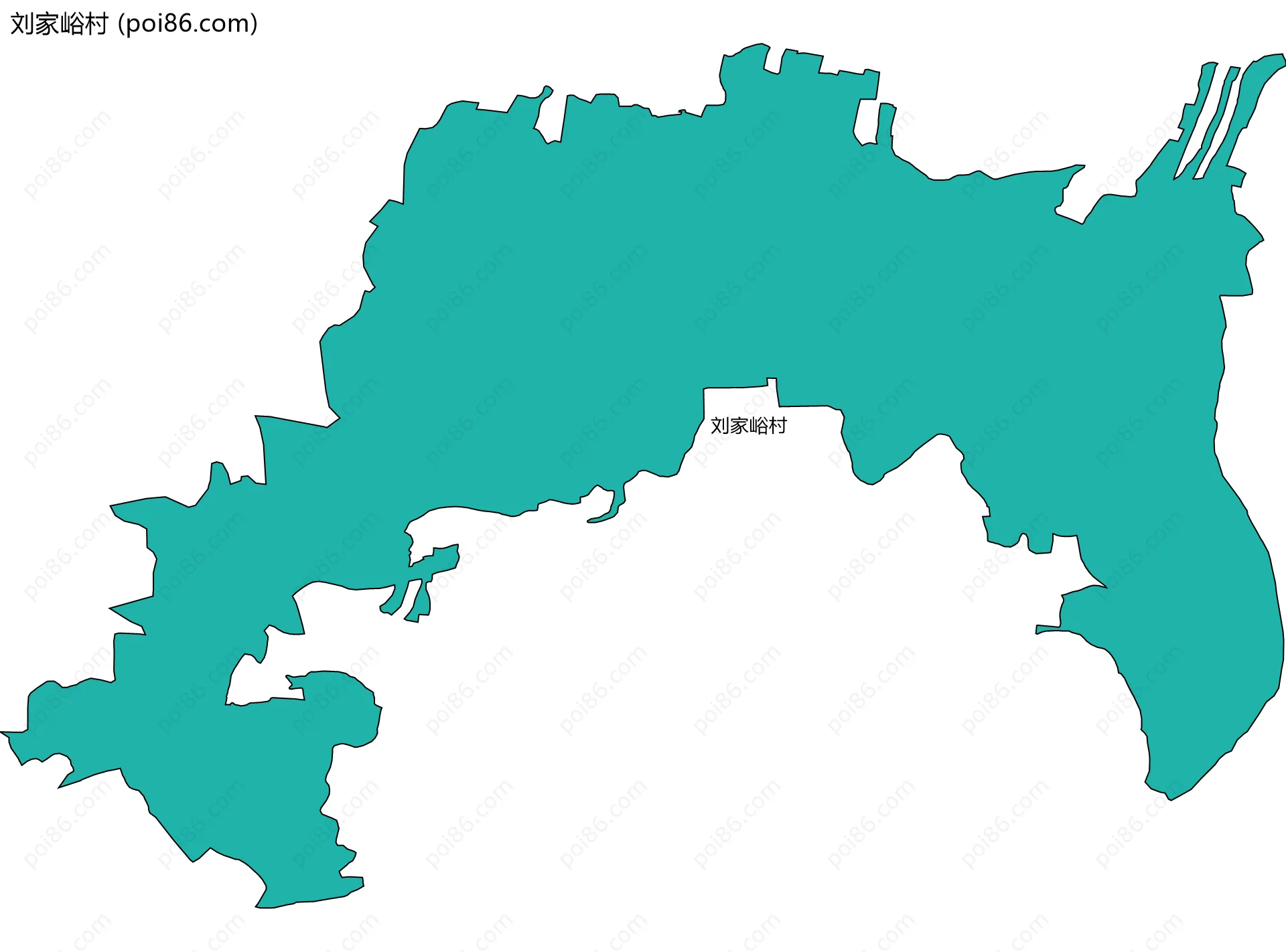 刘家峪村边界地图