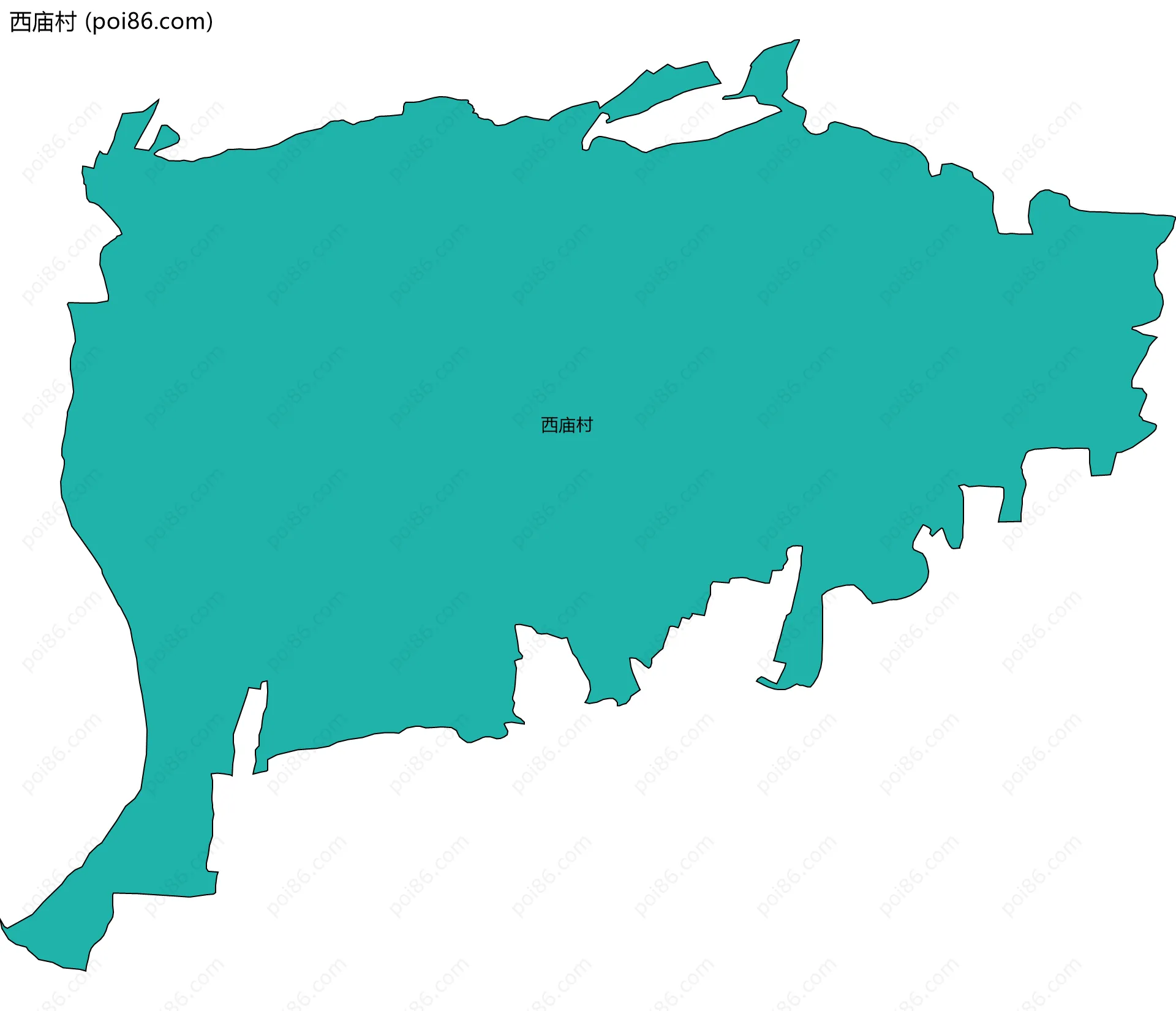 西庙村边界地图