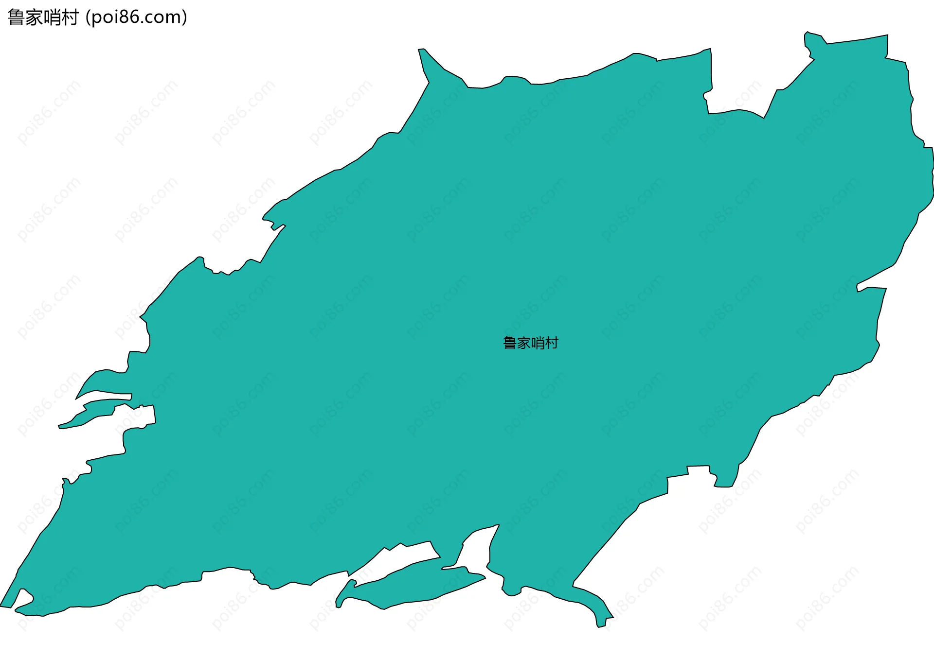 鲁家哨村边界地图