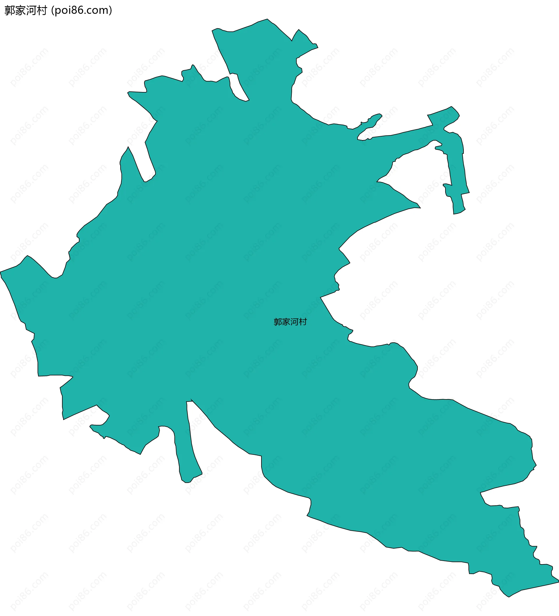 郭家河村边界地图