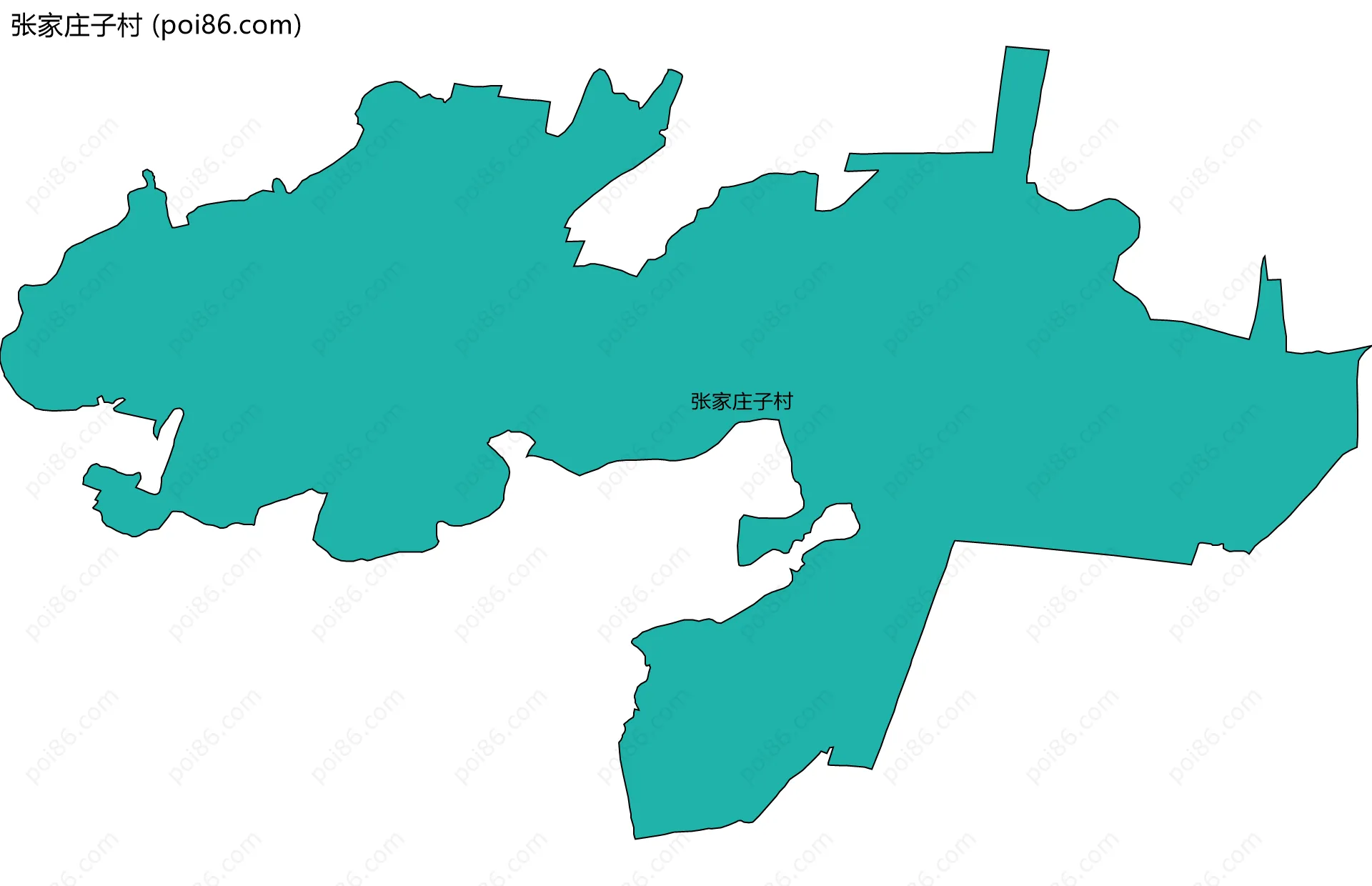 张家庄子村边界地图