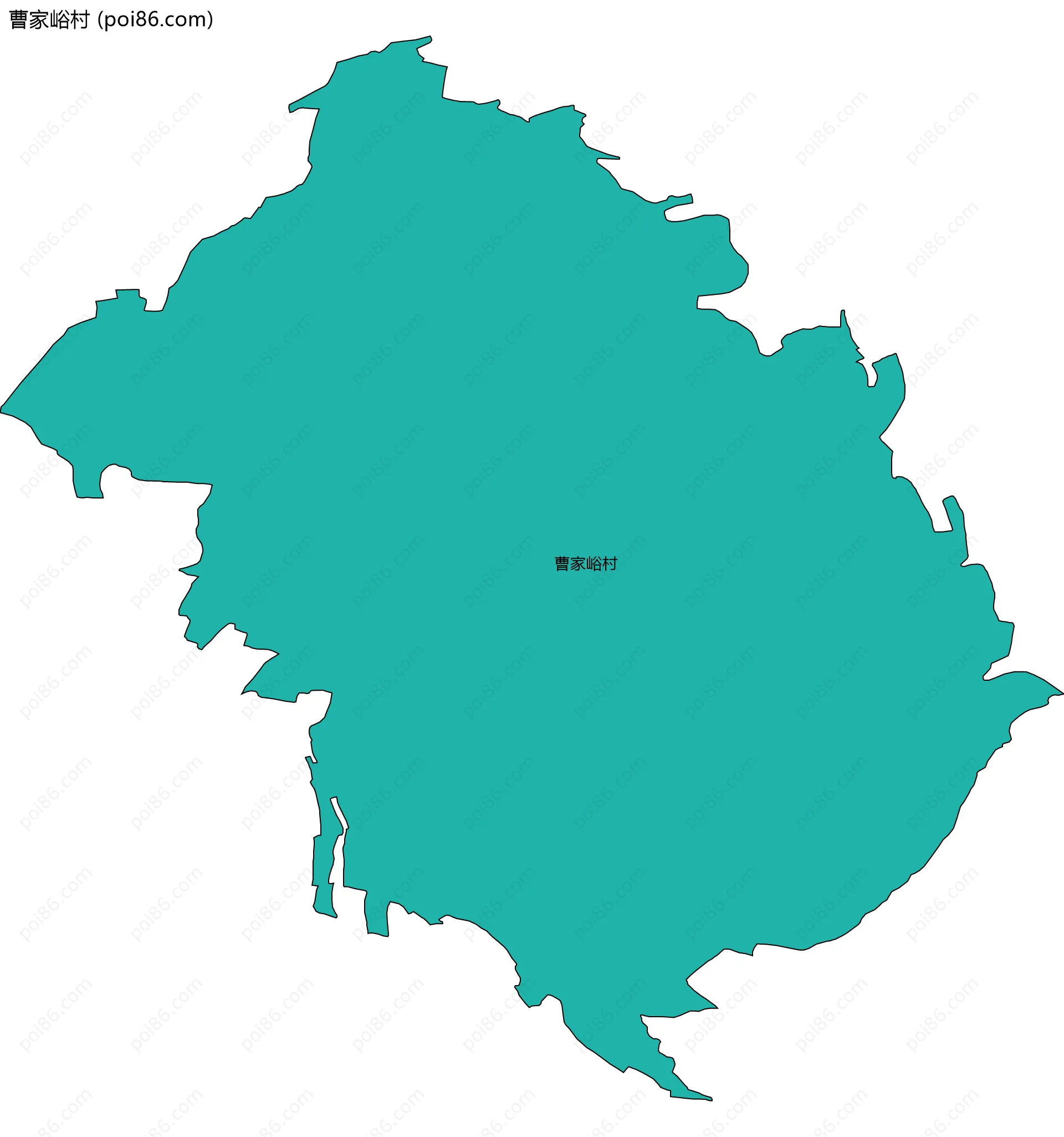 曹家峪村边界地图