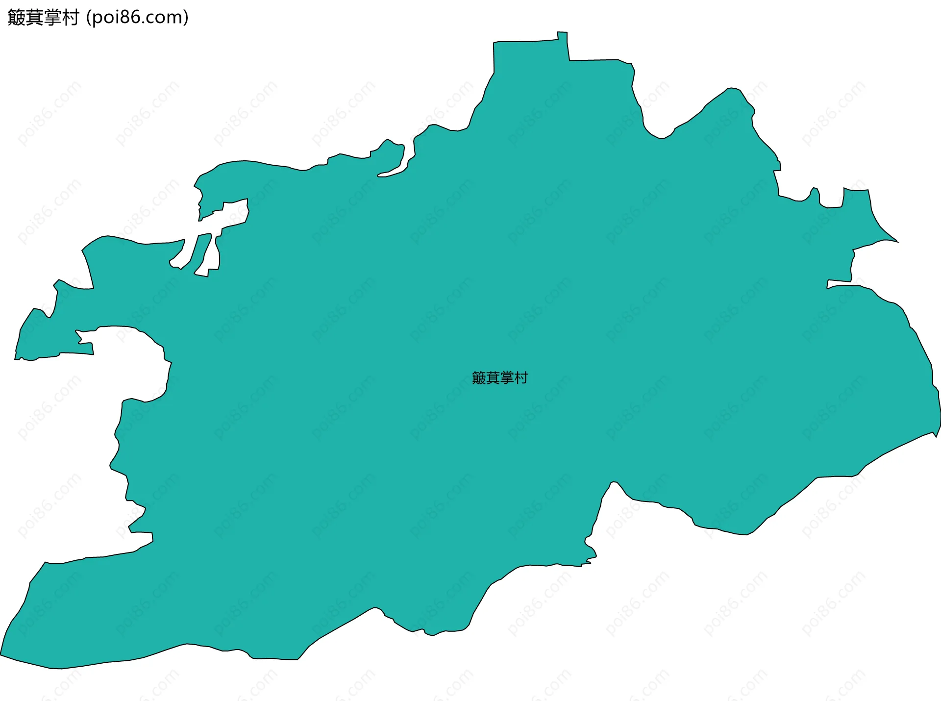 簸萁掌村边界地图