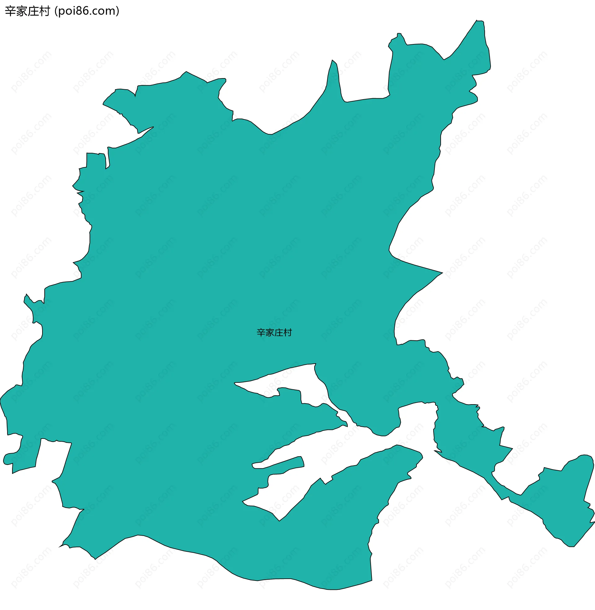 辛家庄村边界地图