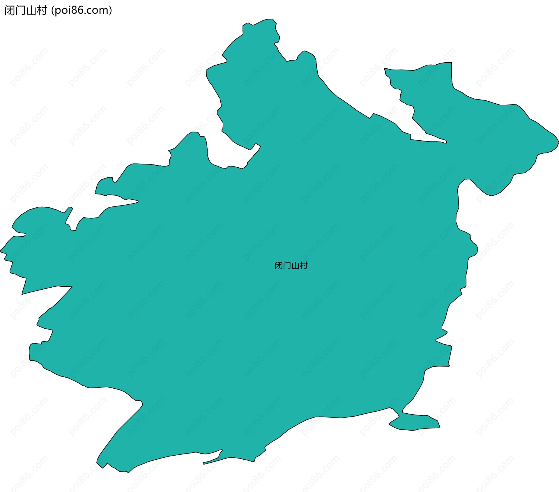 闭门山村边界地图