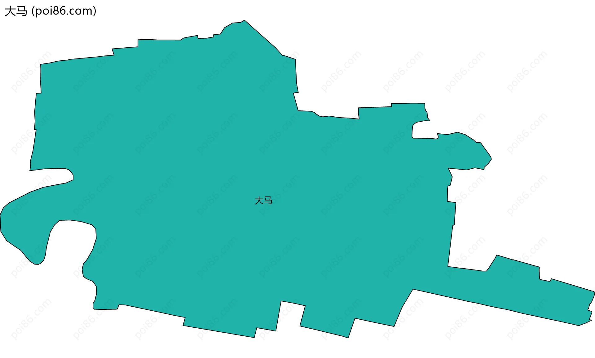 大马边界地图